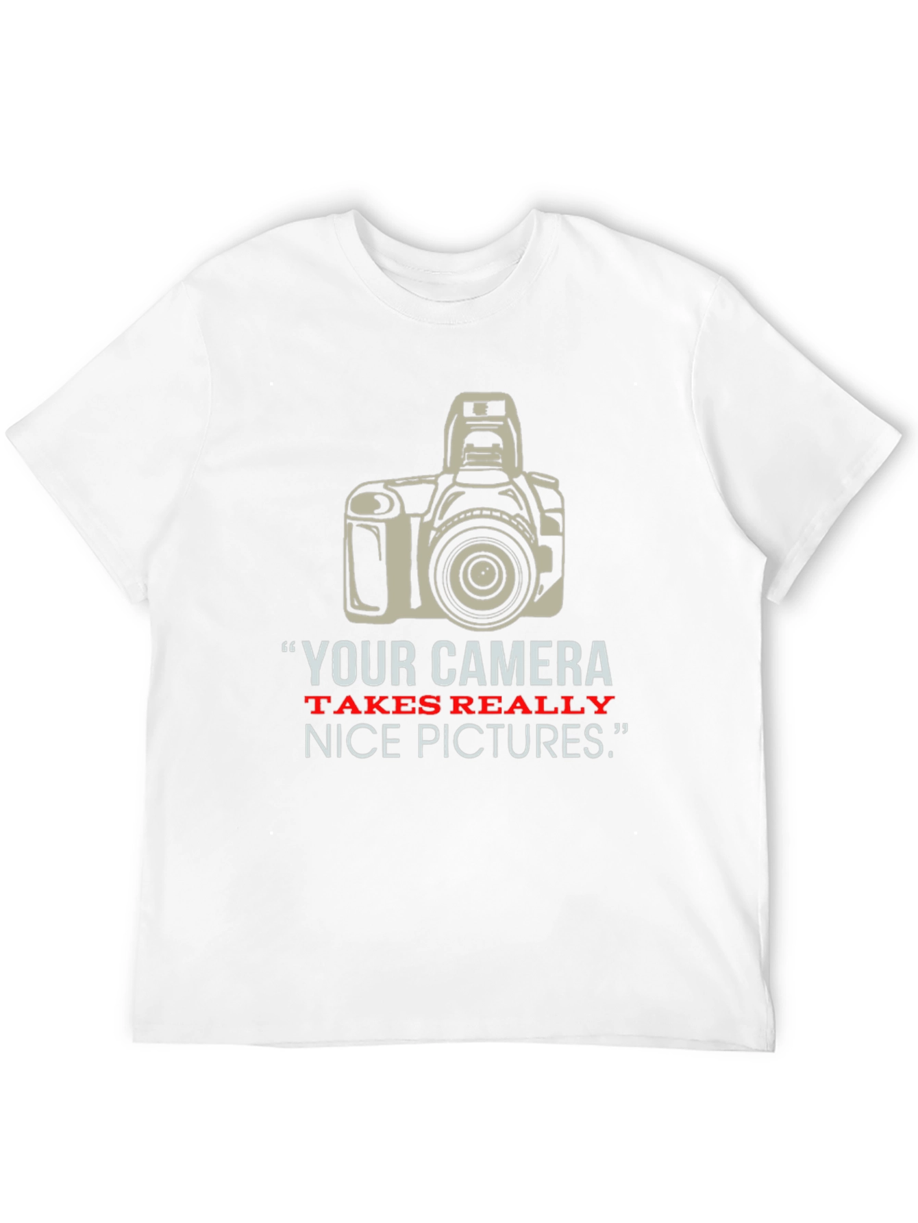 Black Funny Photographer T-Shirt, "Nice Pictures" view 12