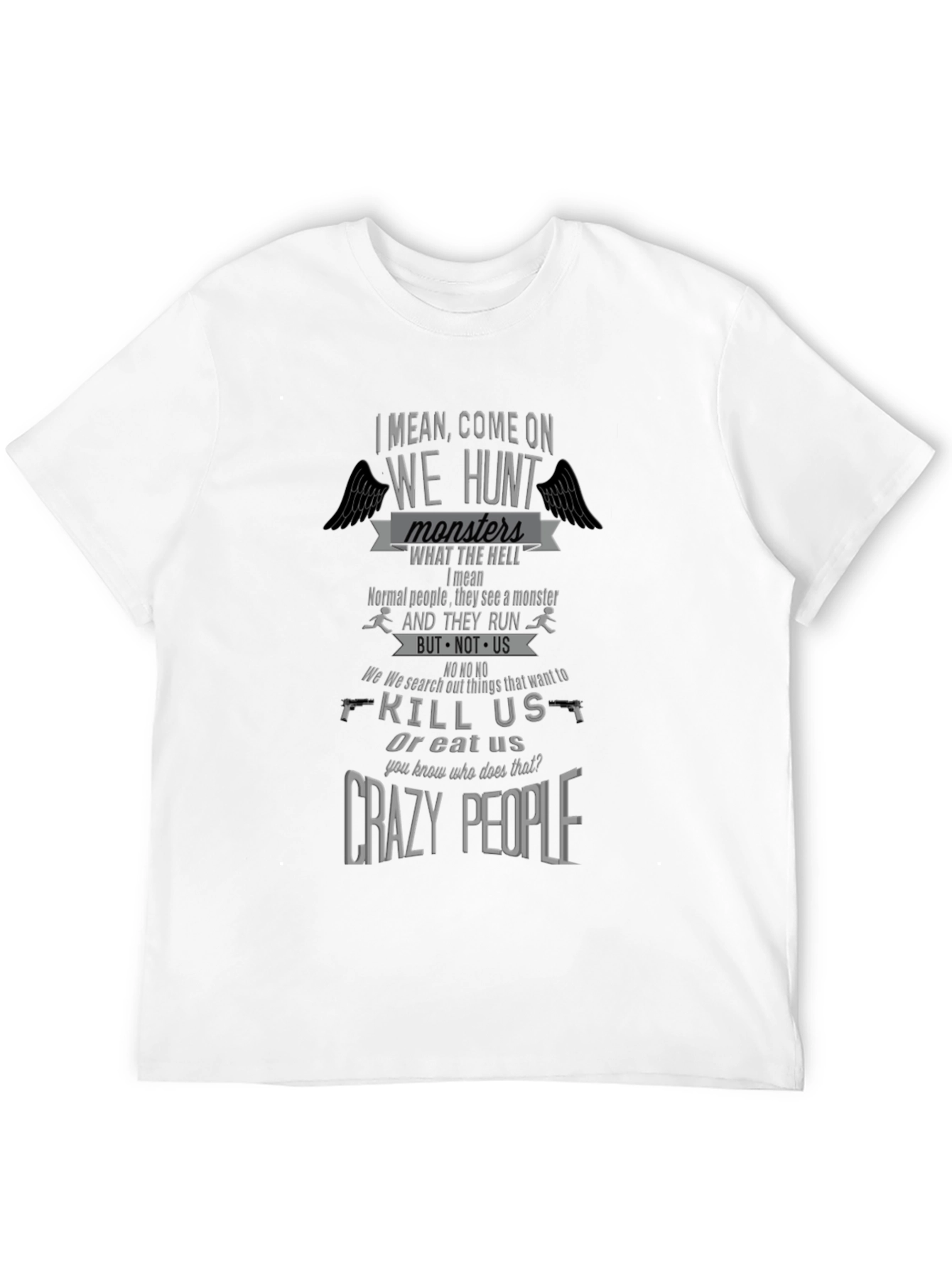 Black Crazy People Monster Hunter T-Shirt view 12