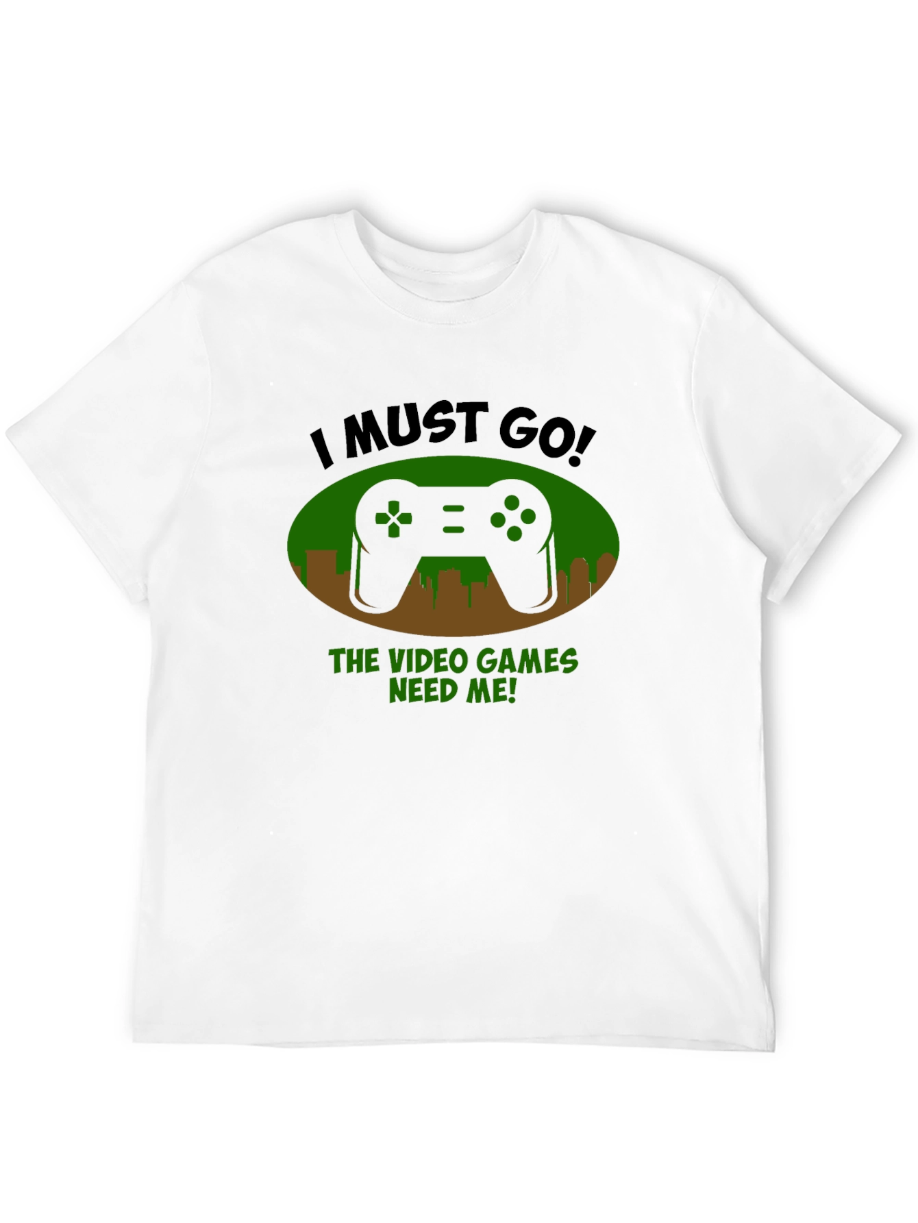 Black Gamer T-Shirt - I Must Go, Video Games Need Me! view 12