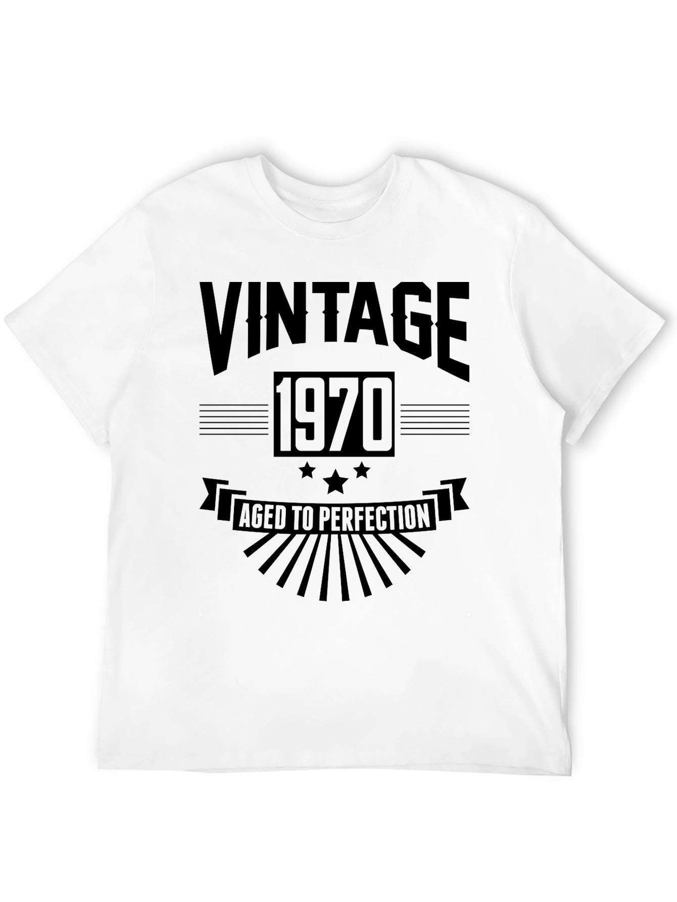 Black Vintage 1970 Aged to Perfection T-Shirt view 12