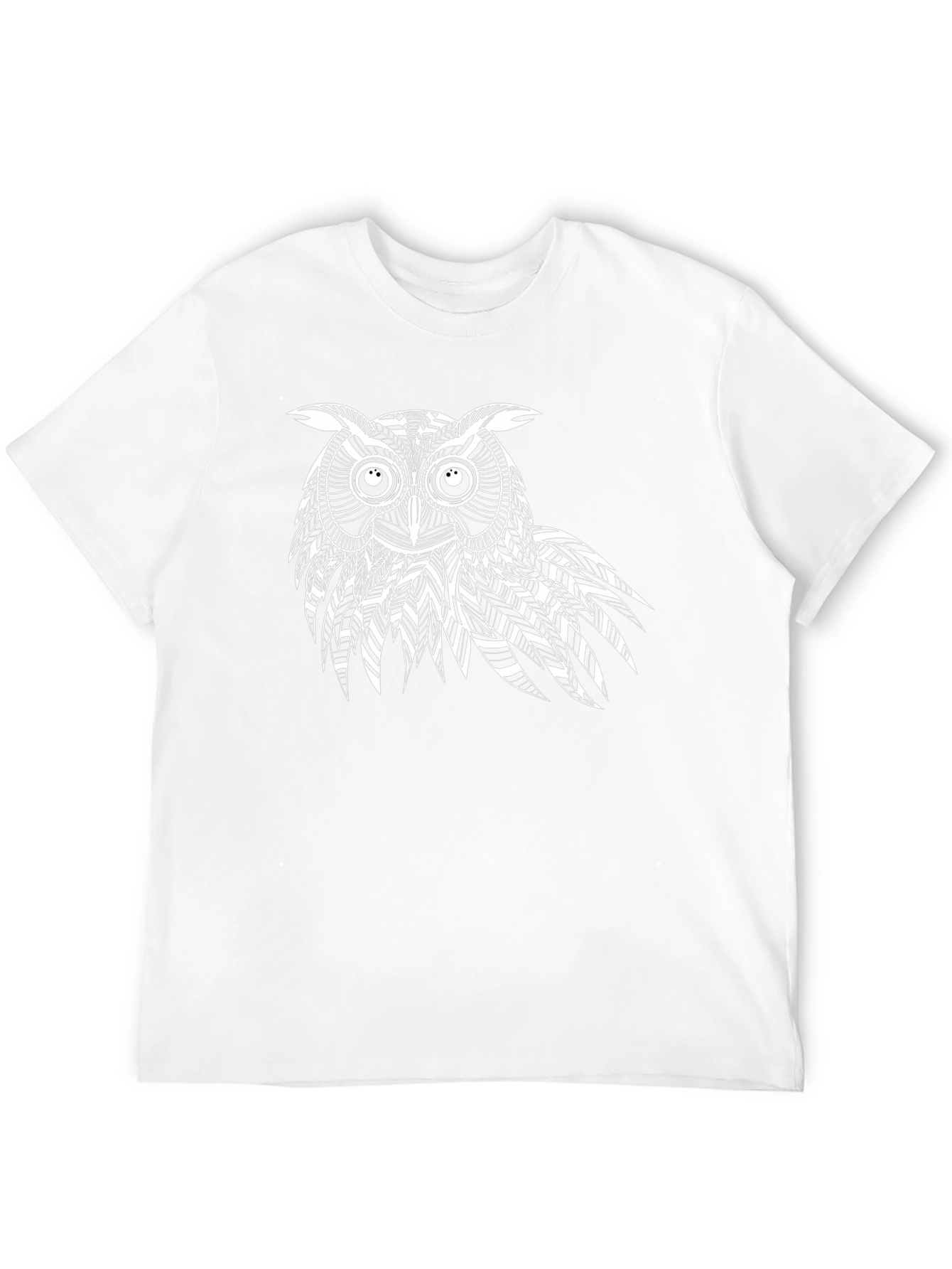 Black Owl Graphic Black T-Shirt view 12