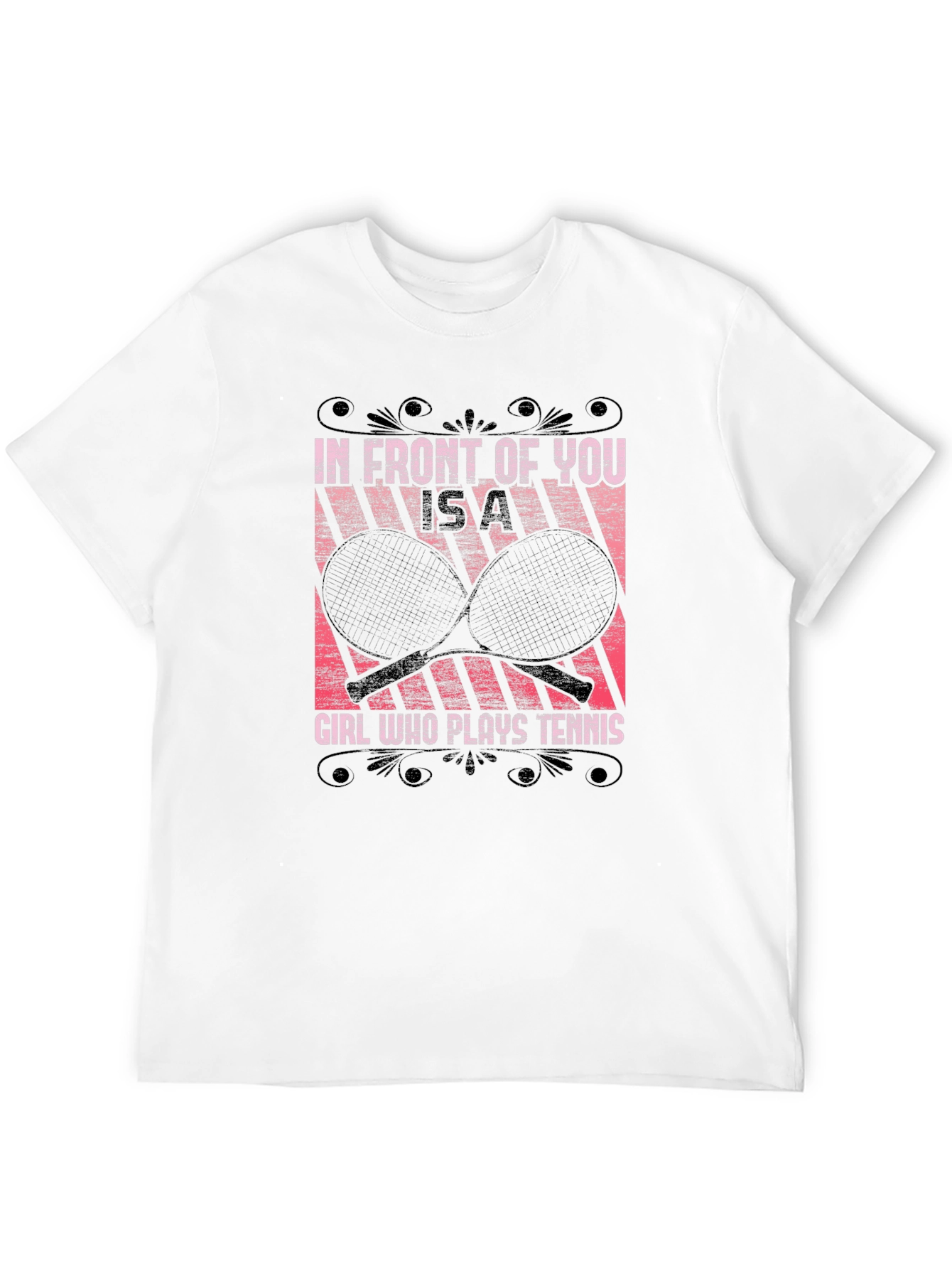 Black Tennis Girl T-Shirt view 12