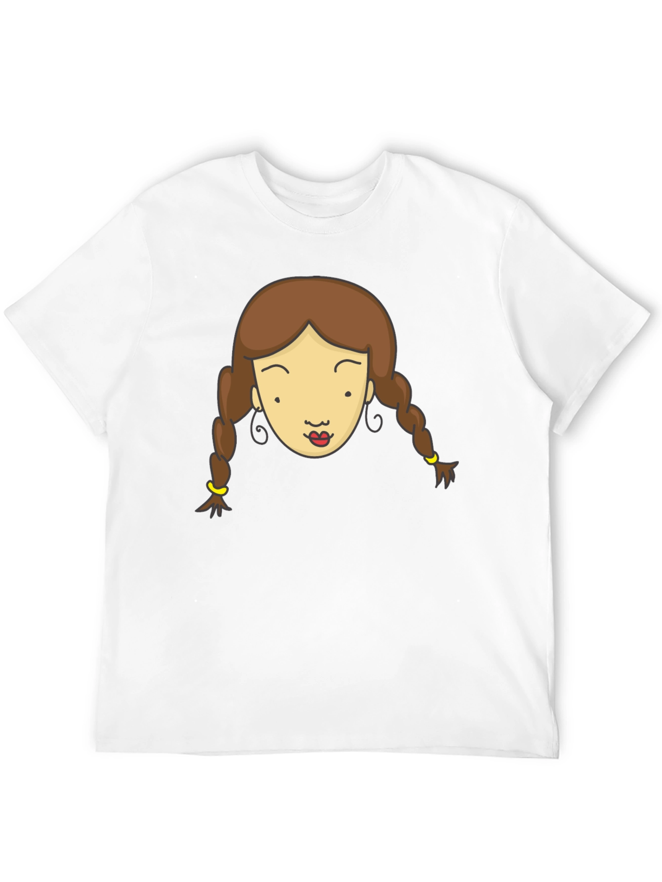 Black Cartoon Girl Graphic Tee - Black view 12