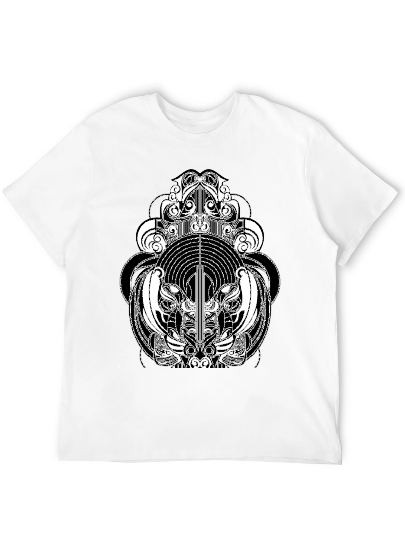 Black Abstract Graphic Tee - Black view 12