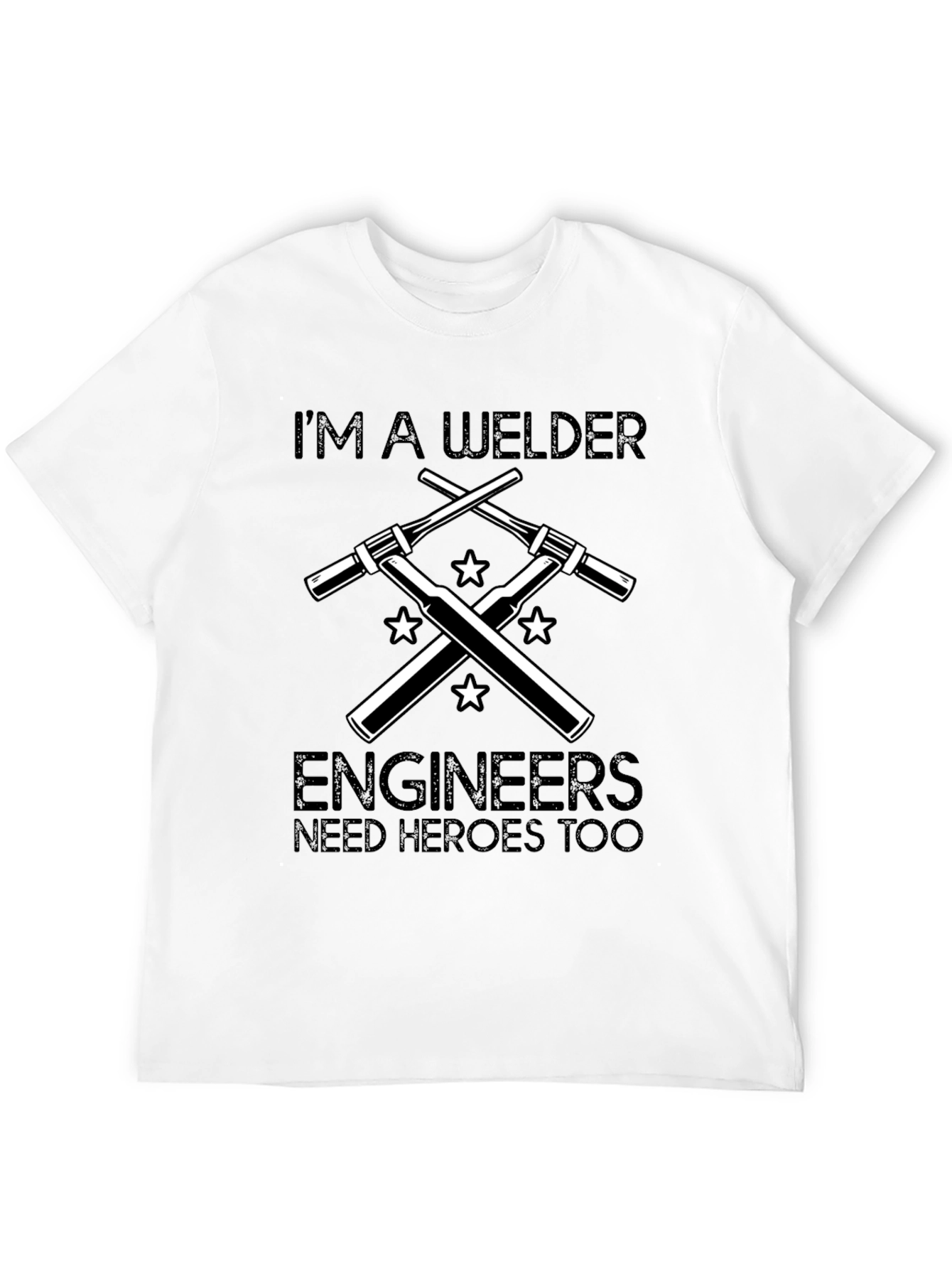 Black Welder Hero Black T-Shirt - Engineers Need Heroes Too! view 12