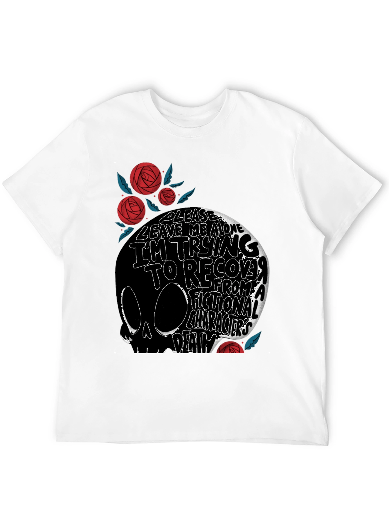 Black Skull Graphic T-Shirt: Fictional Character Death view 12