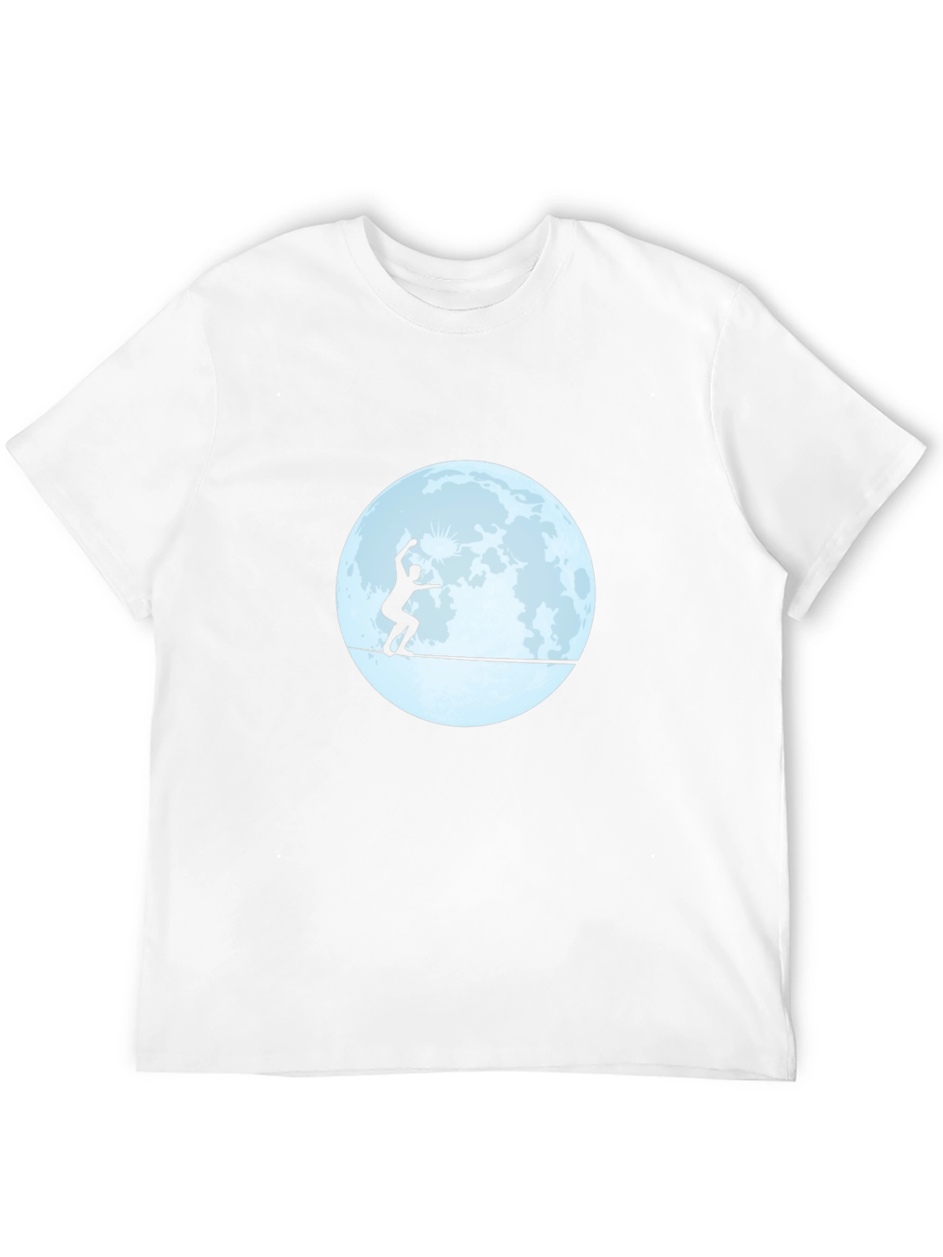 Black Slackline Moon T-Shirt - Balance Under the Stars view 12