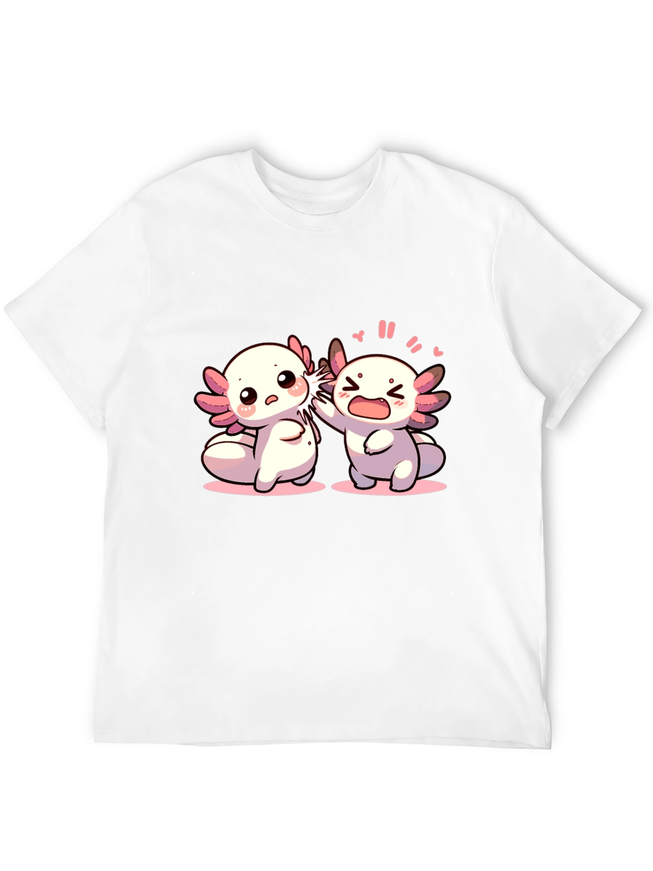 Black Axolotl Slap Black T-Shirt view 12