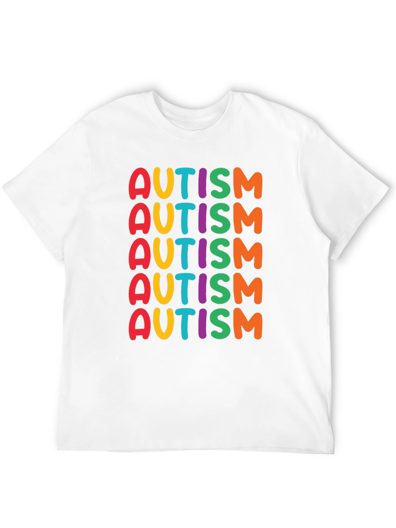 Black Colorful Autism Awareness T-Shirt view 12