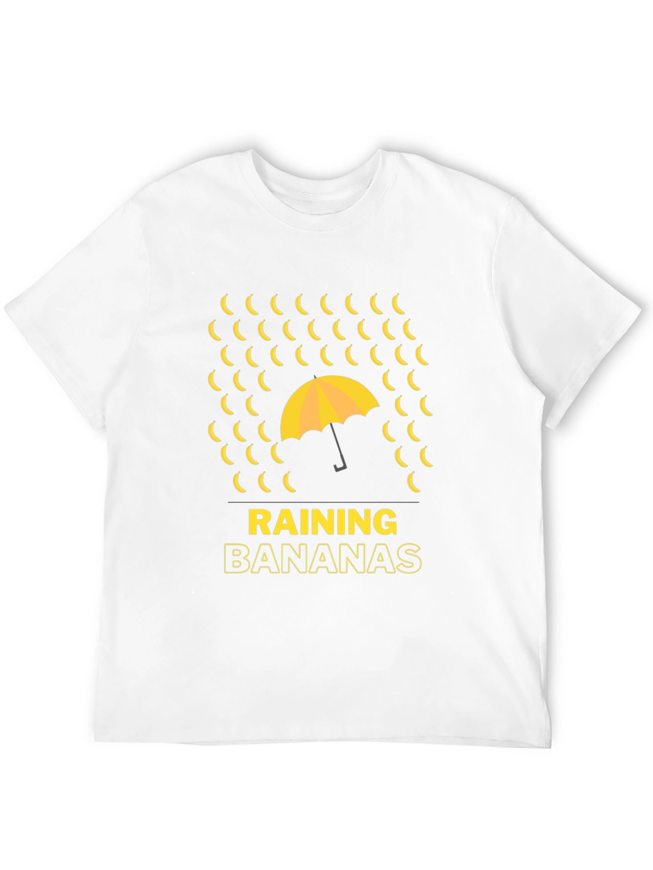 Black Raining Bananas Graphic Tee - Funny Novelty Shirt view 12
