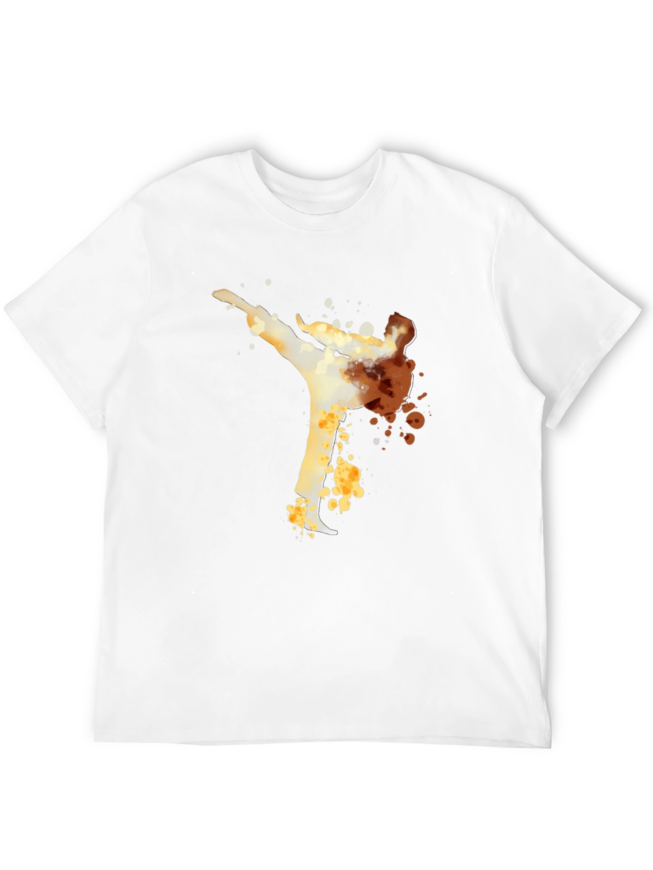 Black Abstract Karate Kick Graphic Tee - Modern Style view 12