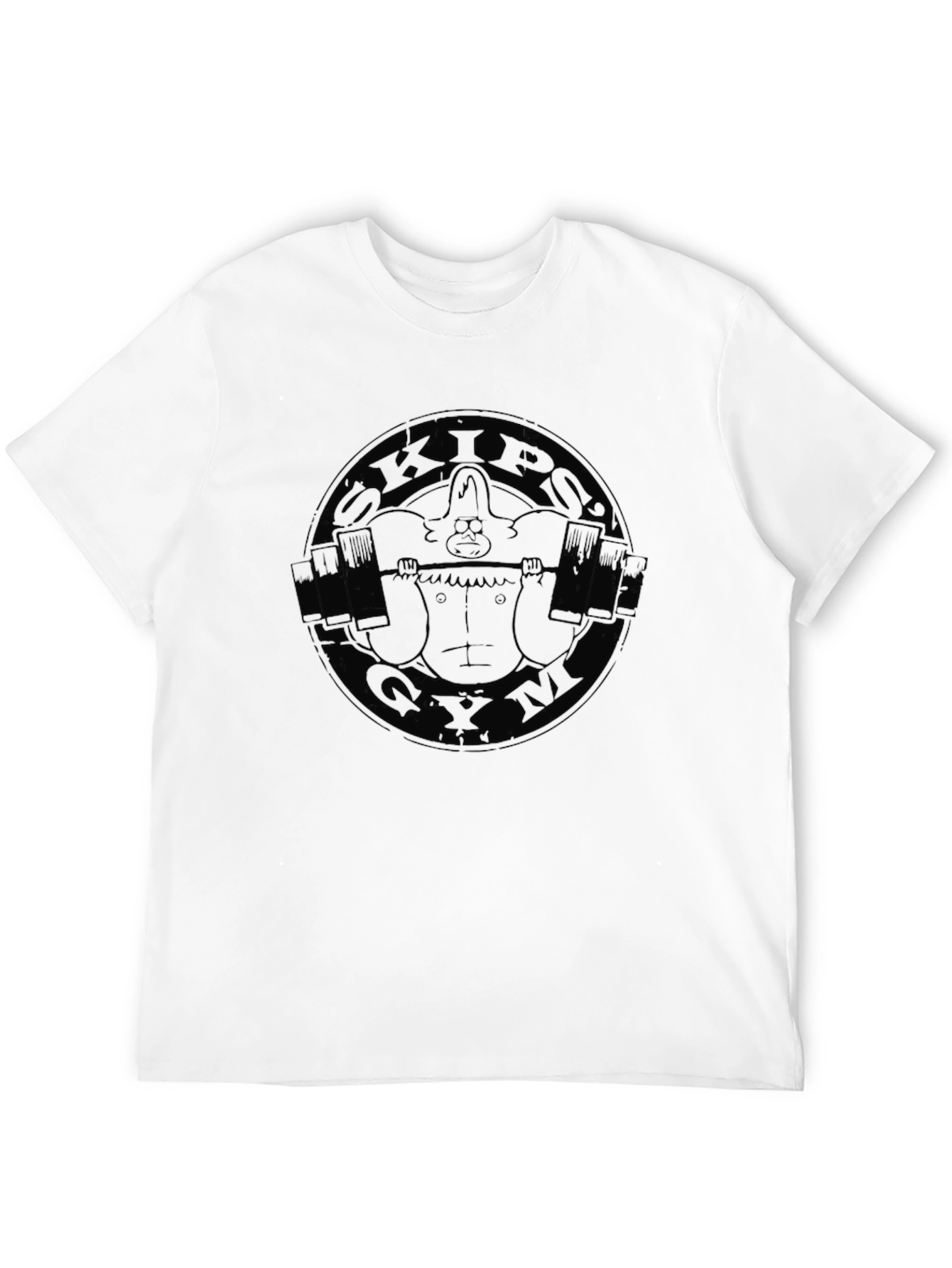 Black Skipbo Gym Black T-Shirt - Funny Workout Tee view 12