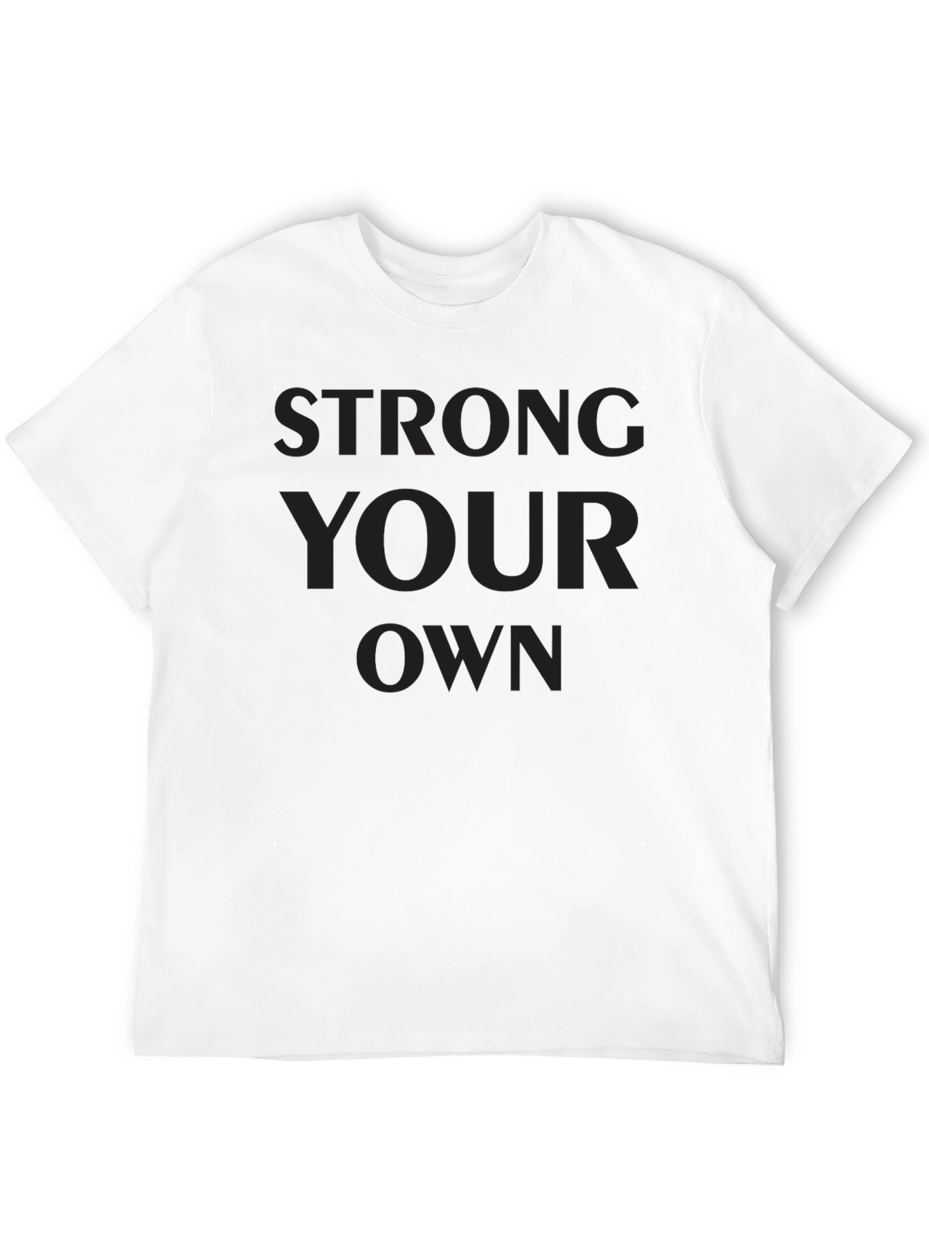 Black Men's Black Graphic Tee - Be Strong, Your Own view 12