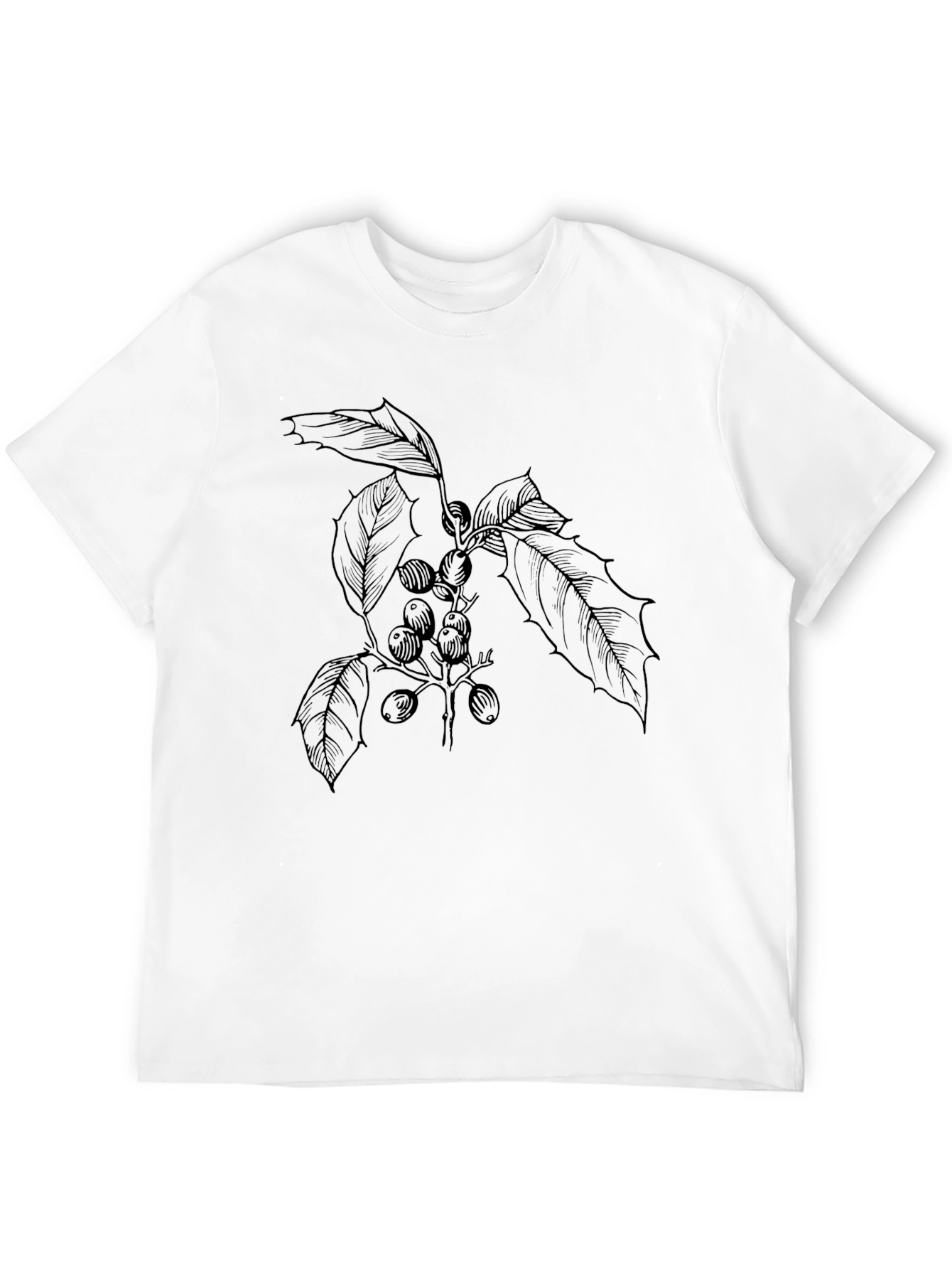Black Botanical Sketch Graphic Tee - Unisex view 12