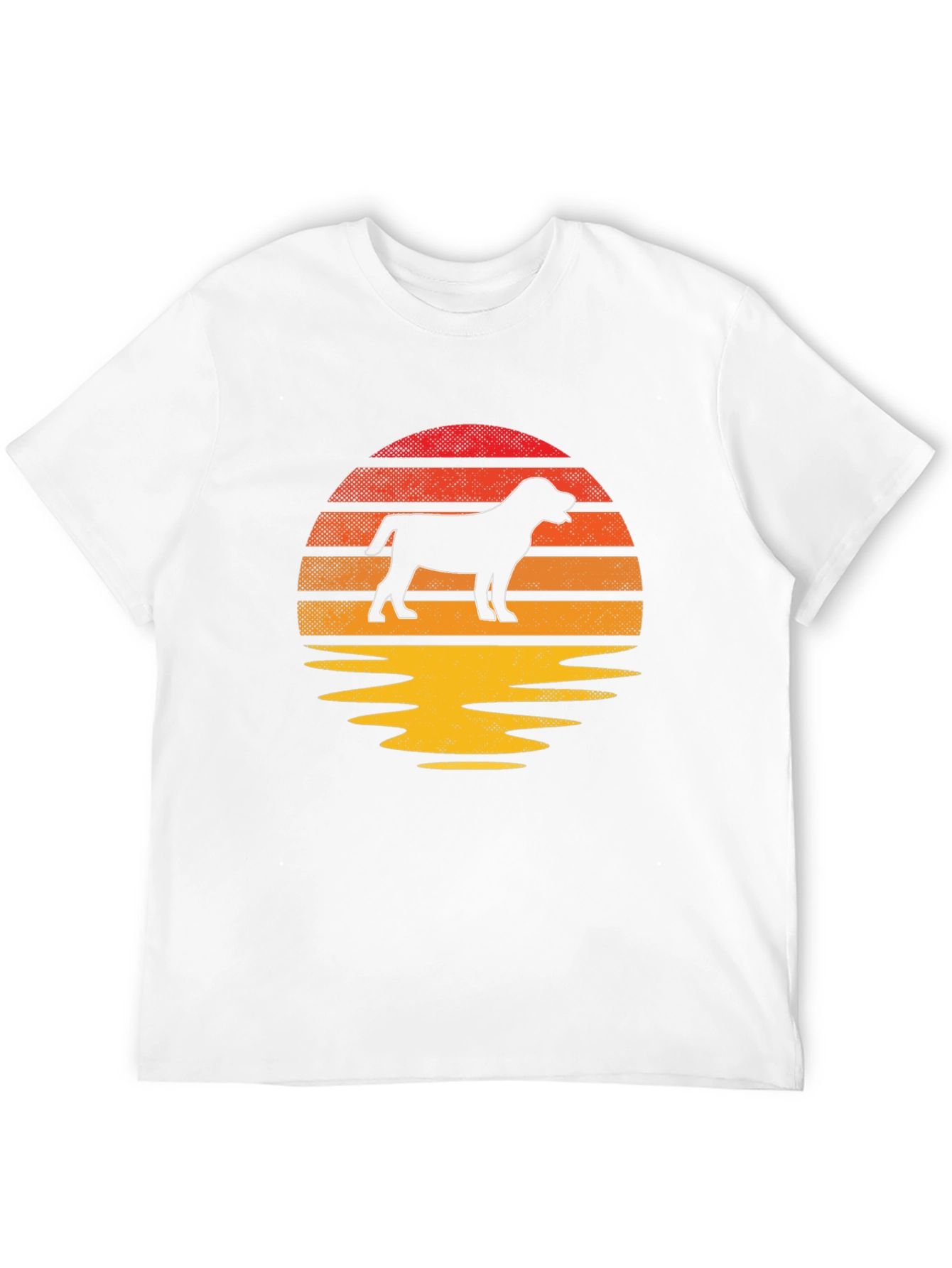 Black Dog Silhouette Sunset T-Shirt view 12