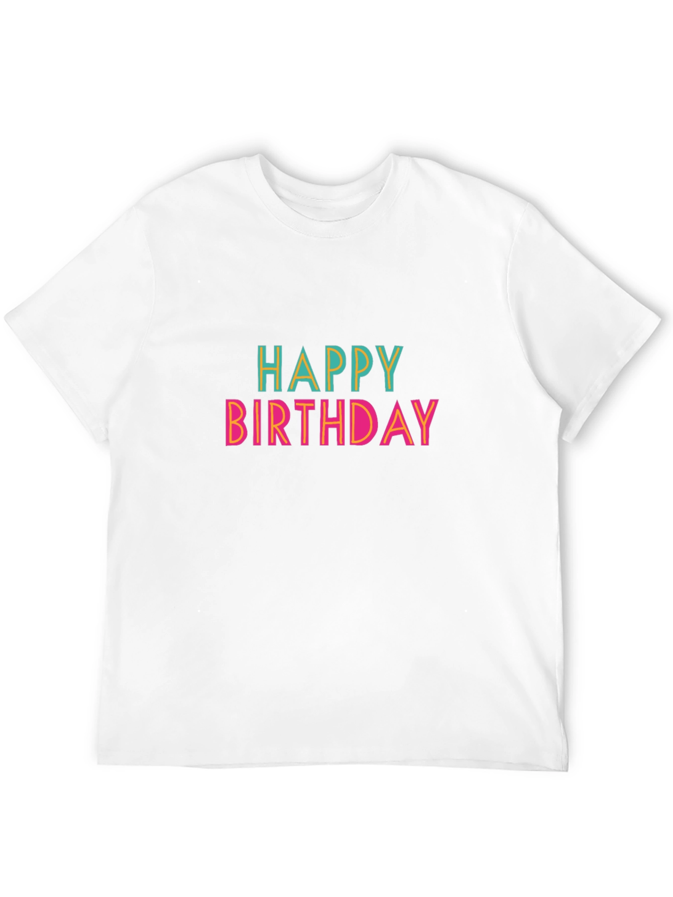 Black Happy Birthday Graphic T-Shirt - Black Cotton Tee view 12