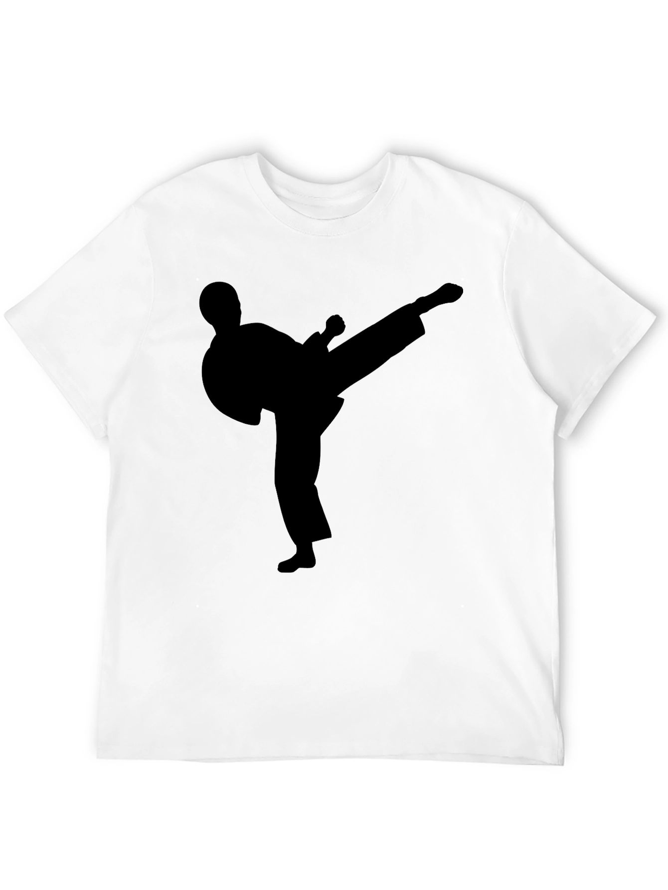 Black Martial Arts Silhouette T-Shirt - Black view 12