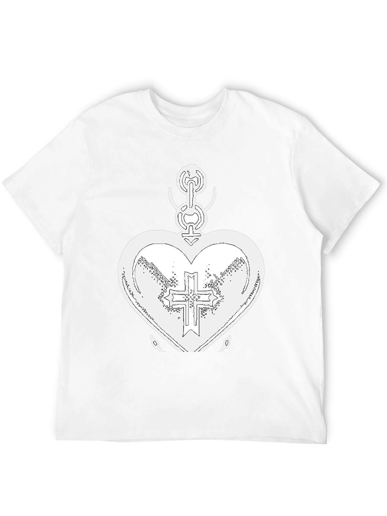 Heart and Cross Black T-Shirt - 12