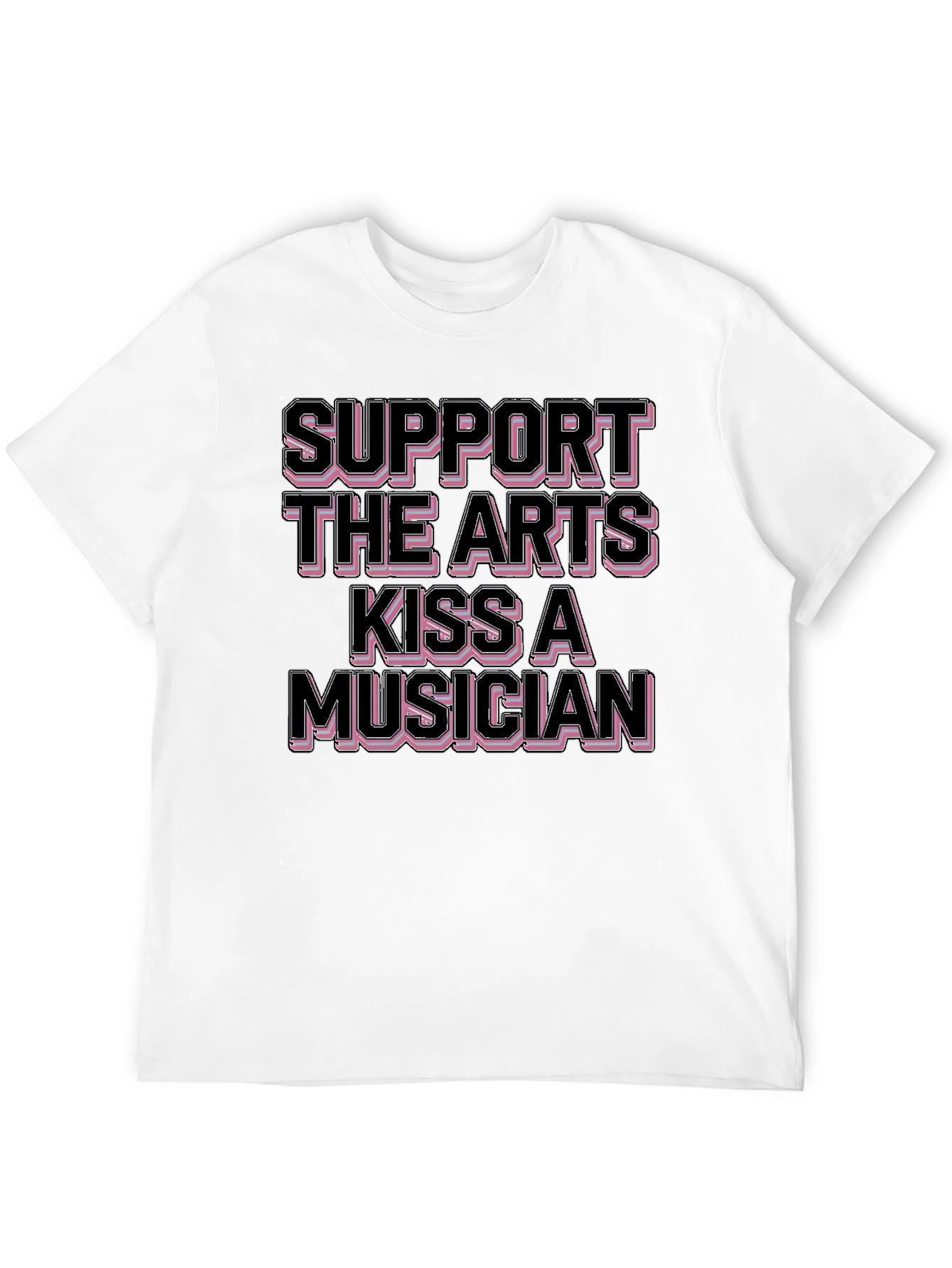 Black Support The Arts Kiss A Musician Black T-Shirt view 12