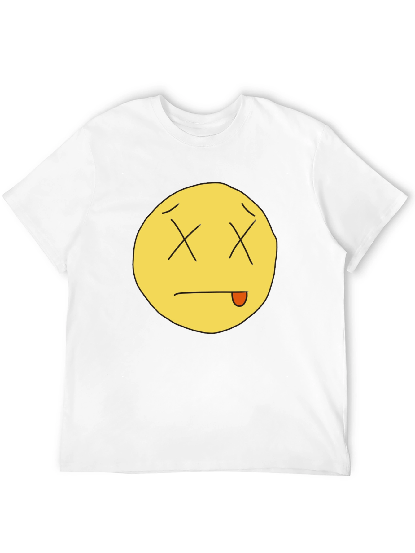 Black Funny Dead Emoji Black T-Shirt view 12