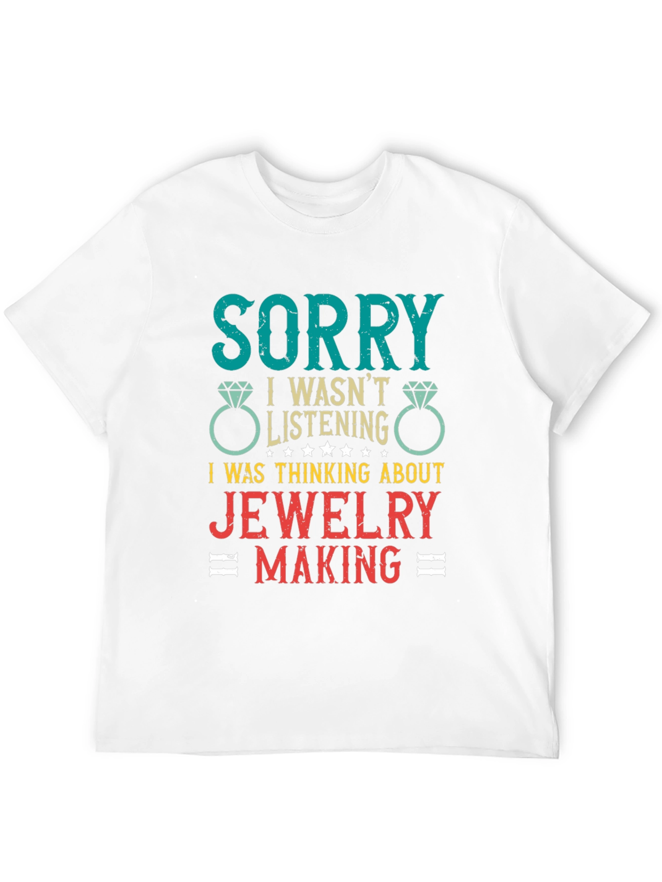 Black Jewelry Making T-Shirt - Sorry Wasn't Listening view 12