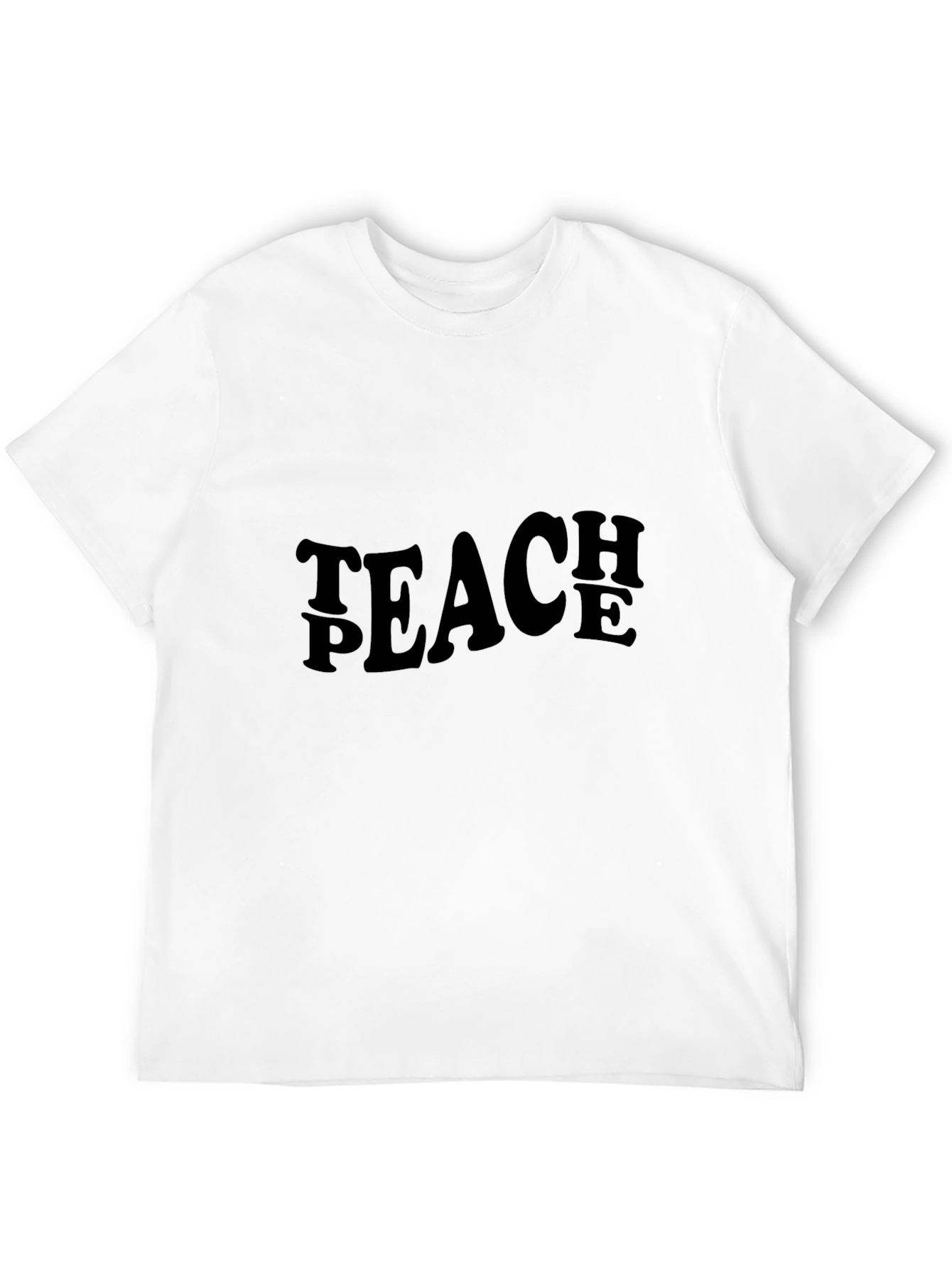 Black Teach Peace Black Graphic T-Shirt view 12