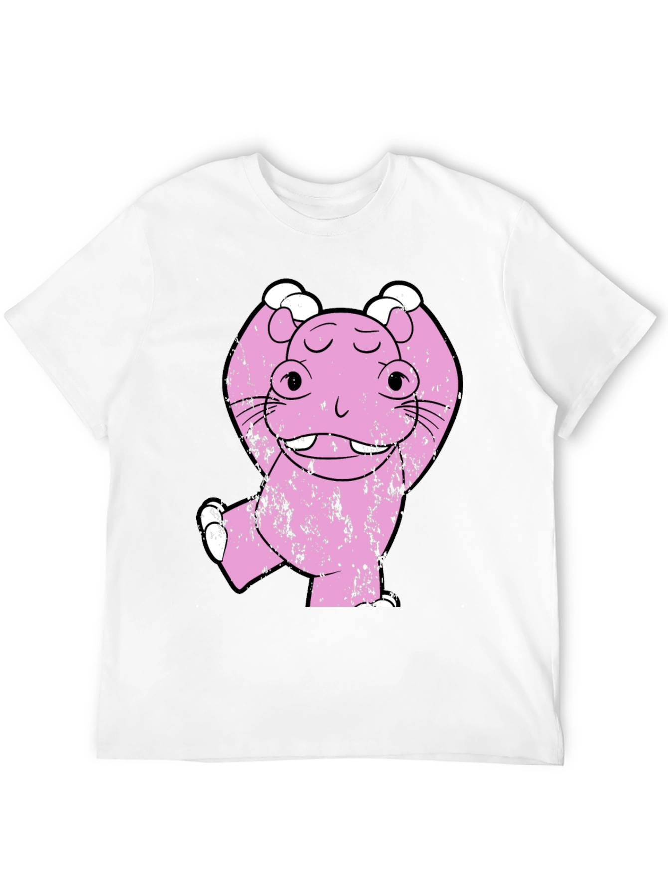 Black Pink Monster Graphic Print Tee - Men's Black T-Shirt view 12