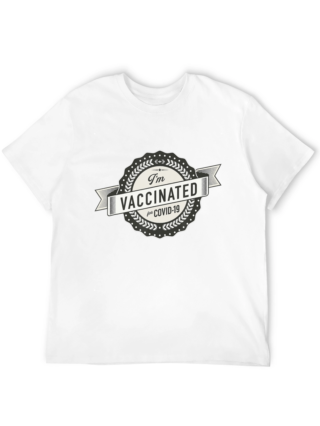 Black I'm Vaccinated for Covid-19 T-Shirt view 12
