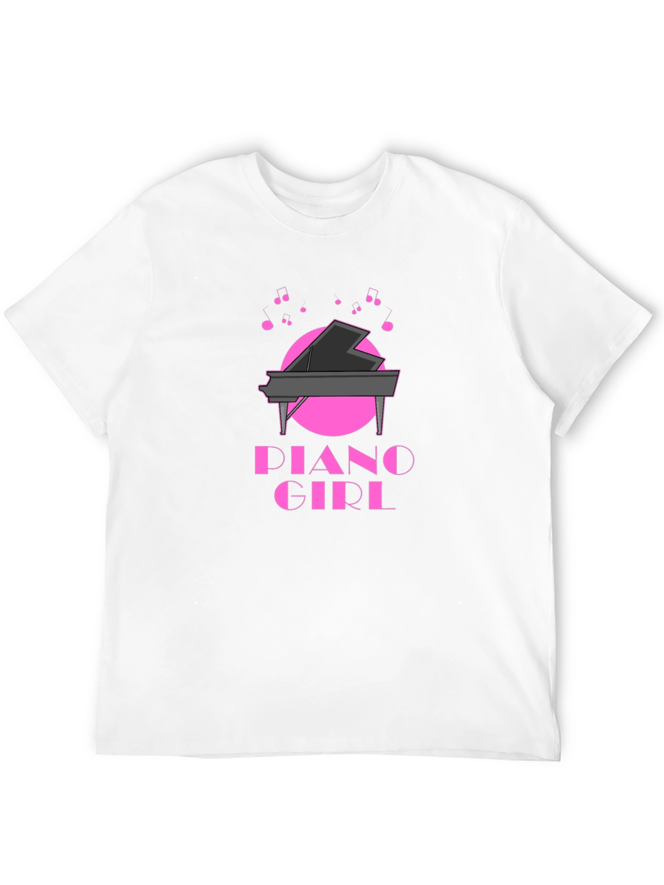 Black Piano Girl Black T-Shirt - Music Lover Tee view 12
