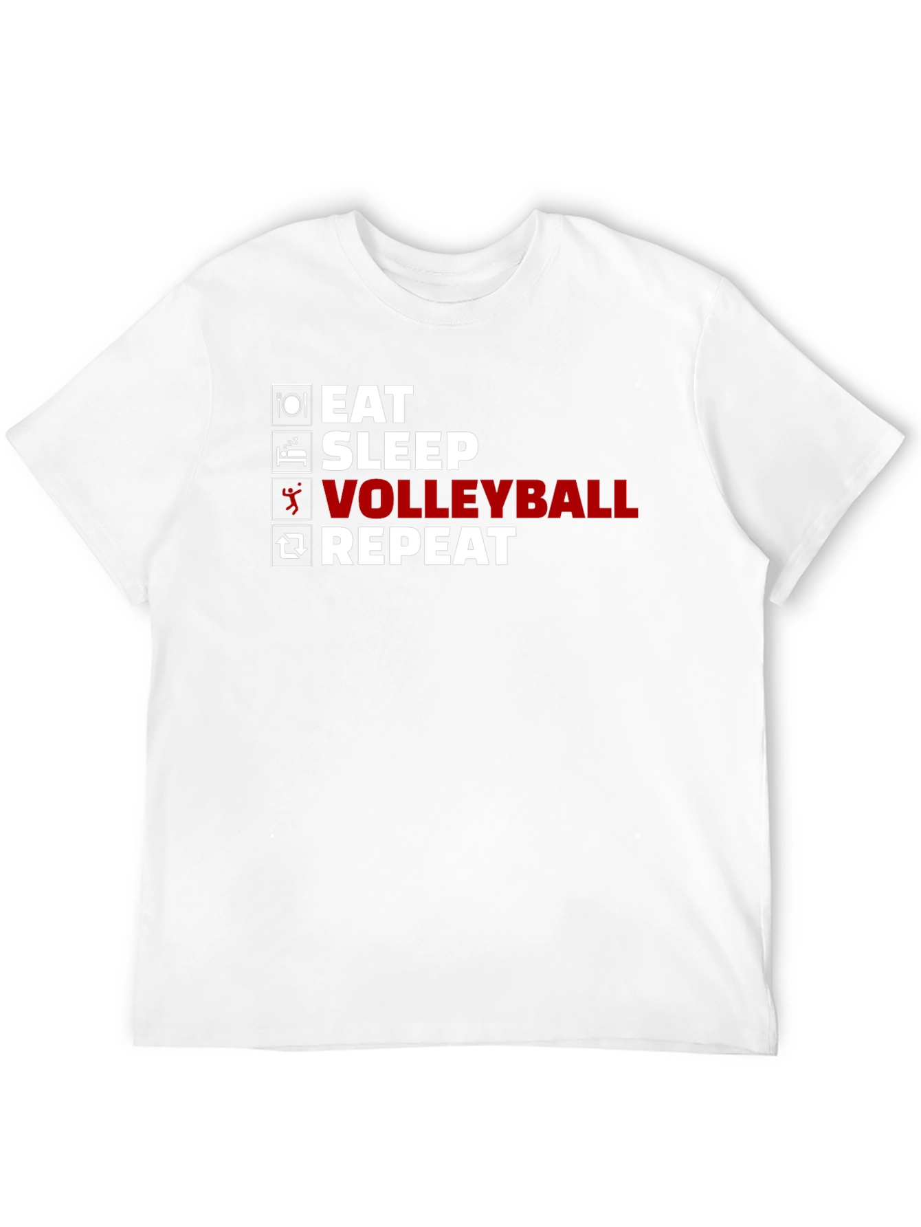 Black Eat Sleep Volleyball Repeat Graphic Tee view 12