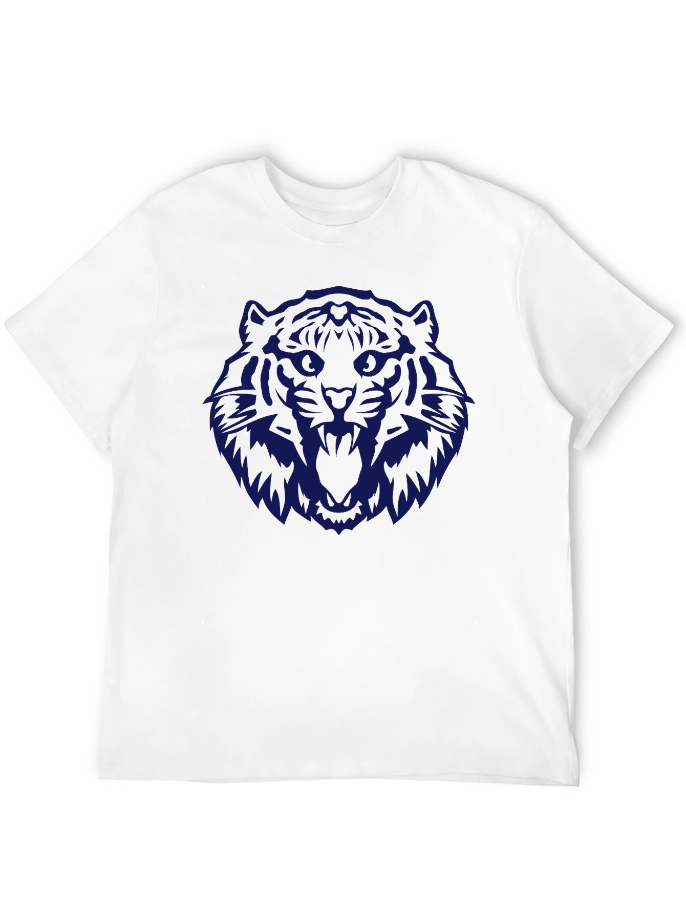 Black Blue Tiger Graphic Black T-Shirt view 12