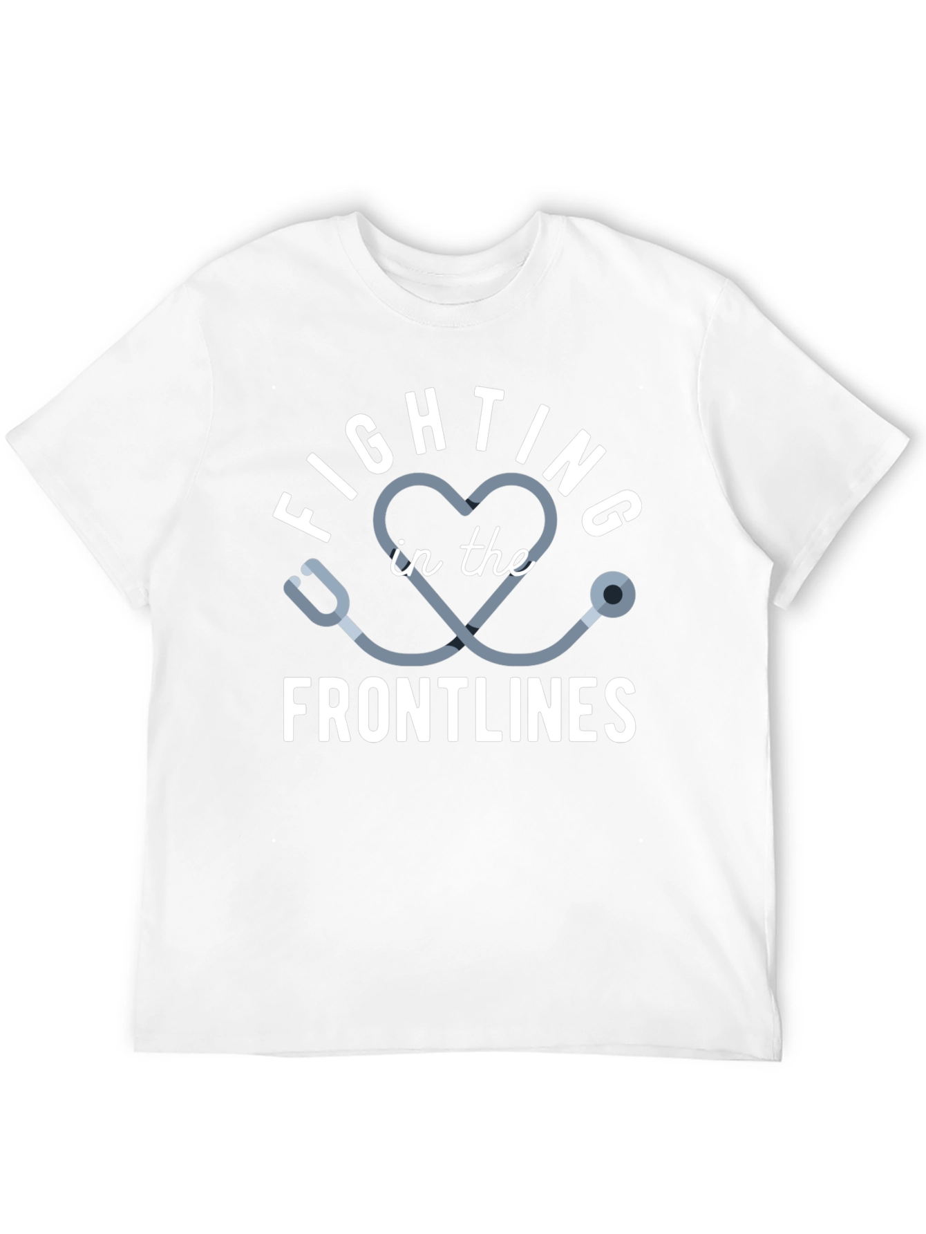 Black Fighting Frontlines Tee - Medical Support Shirt view 12