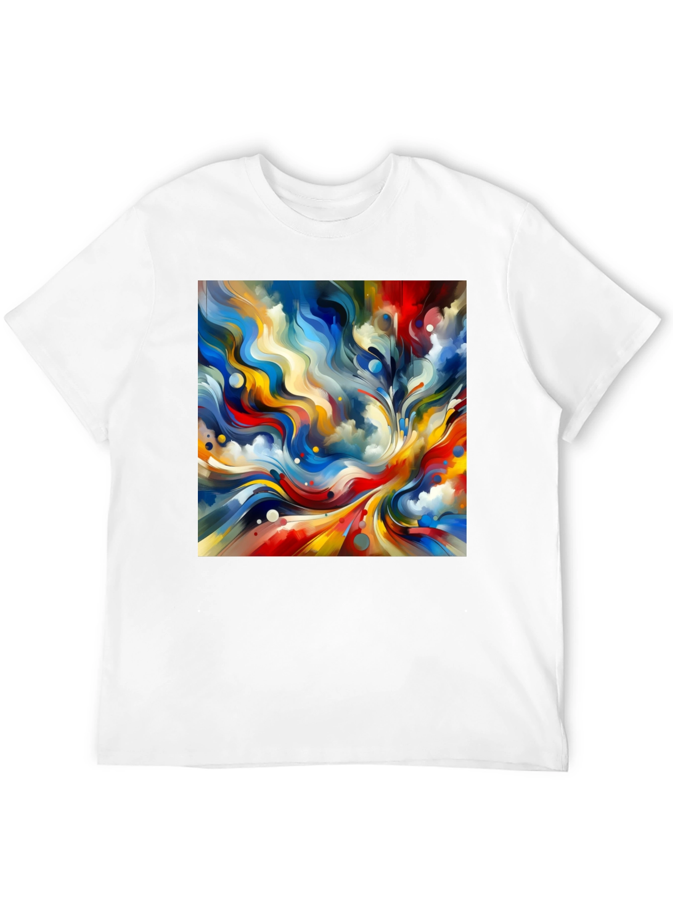 Black Abstract Art Printed Black T-Shirt view 12