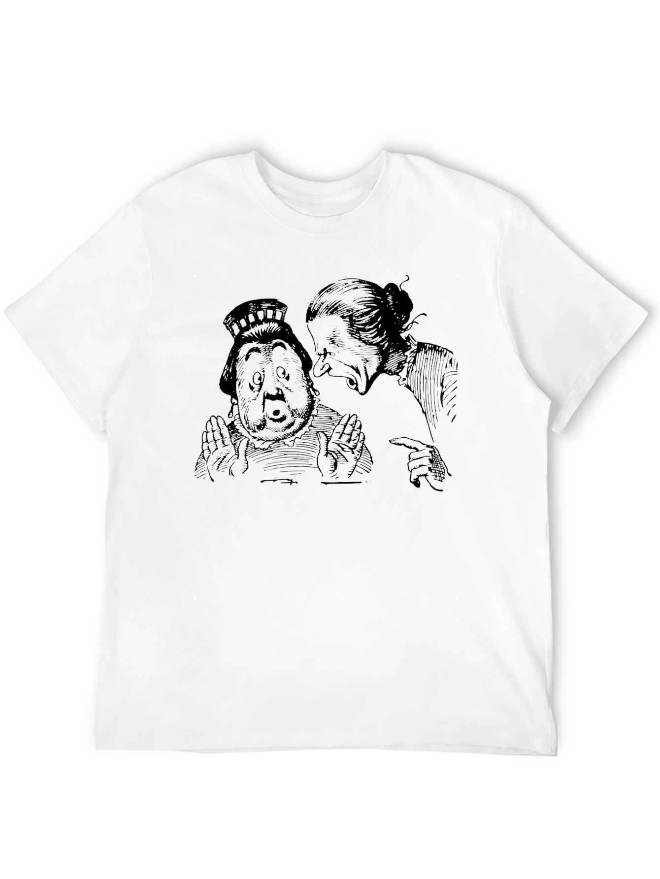 Black Black T-Shirt with Alice in Wonderland Illustration view 12