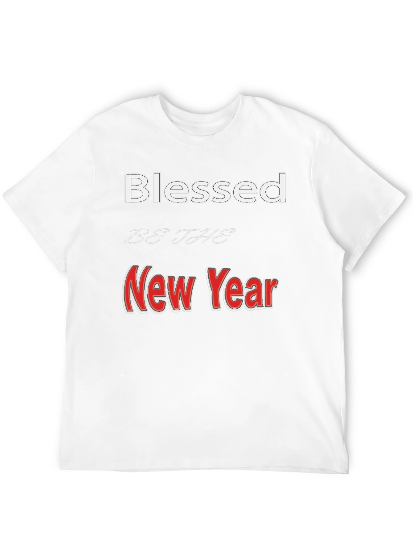 Black Blessed New Year Graphic Tee - Stylish Holiday Apparel view 12