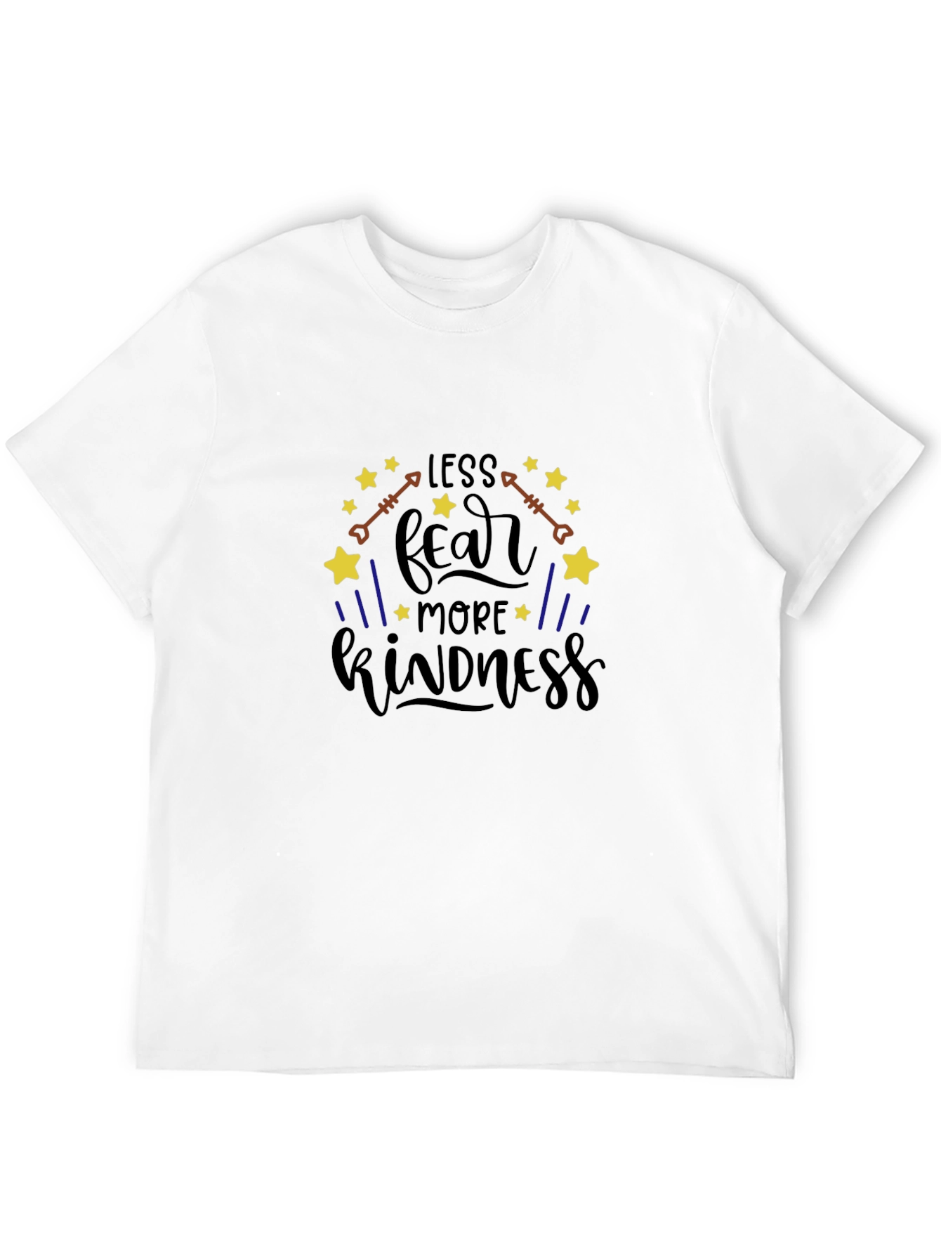 Black Less Fear More Kindness Graphic Tee - Black view 12