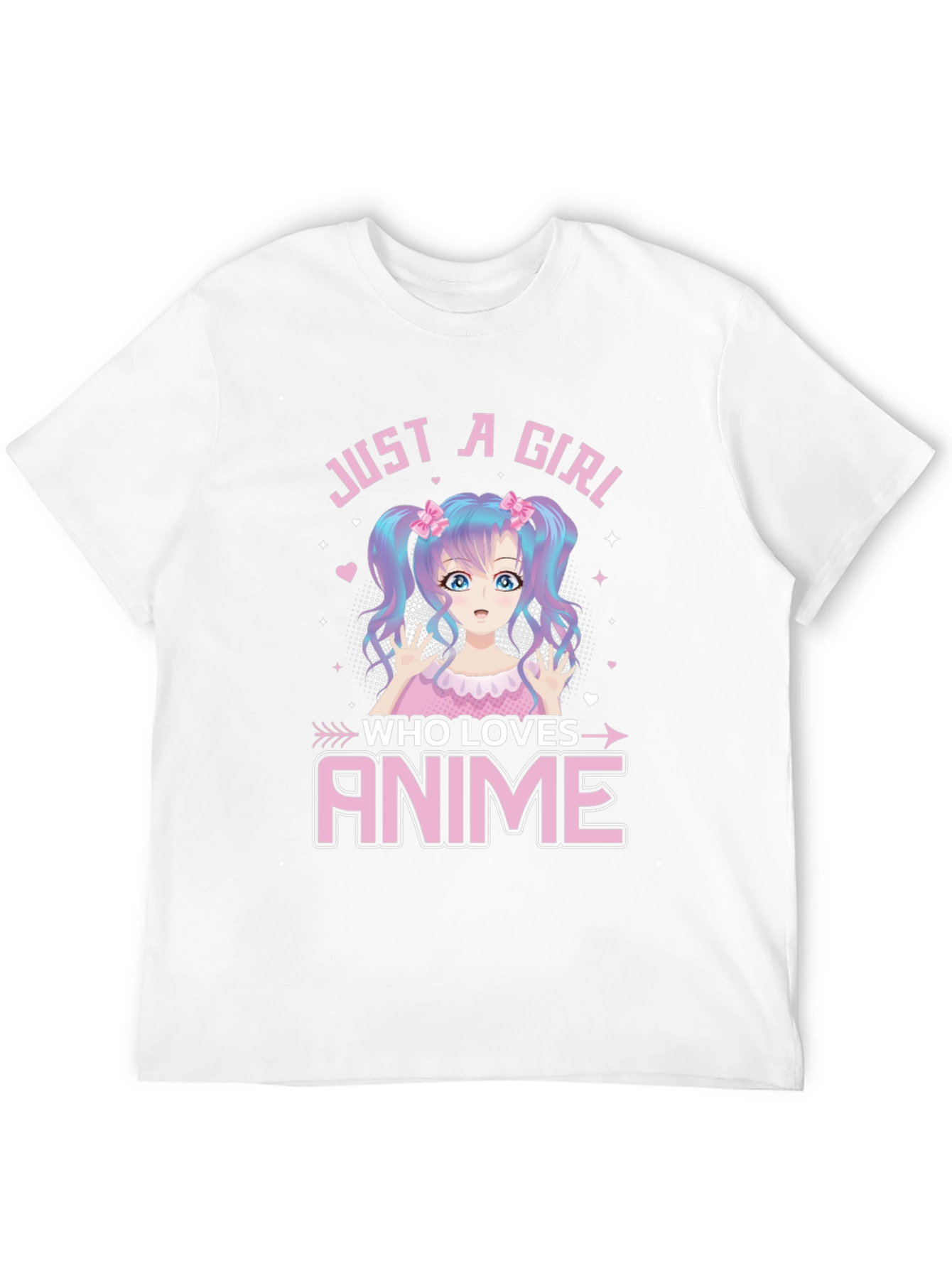 Black Just A Girl Who Loves Anime Graphic Tee view 12
