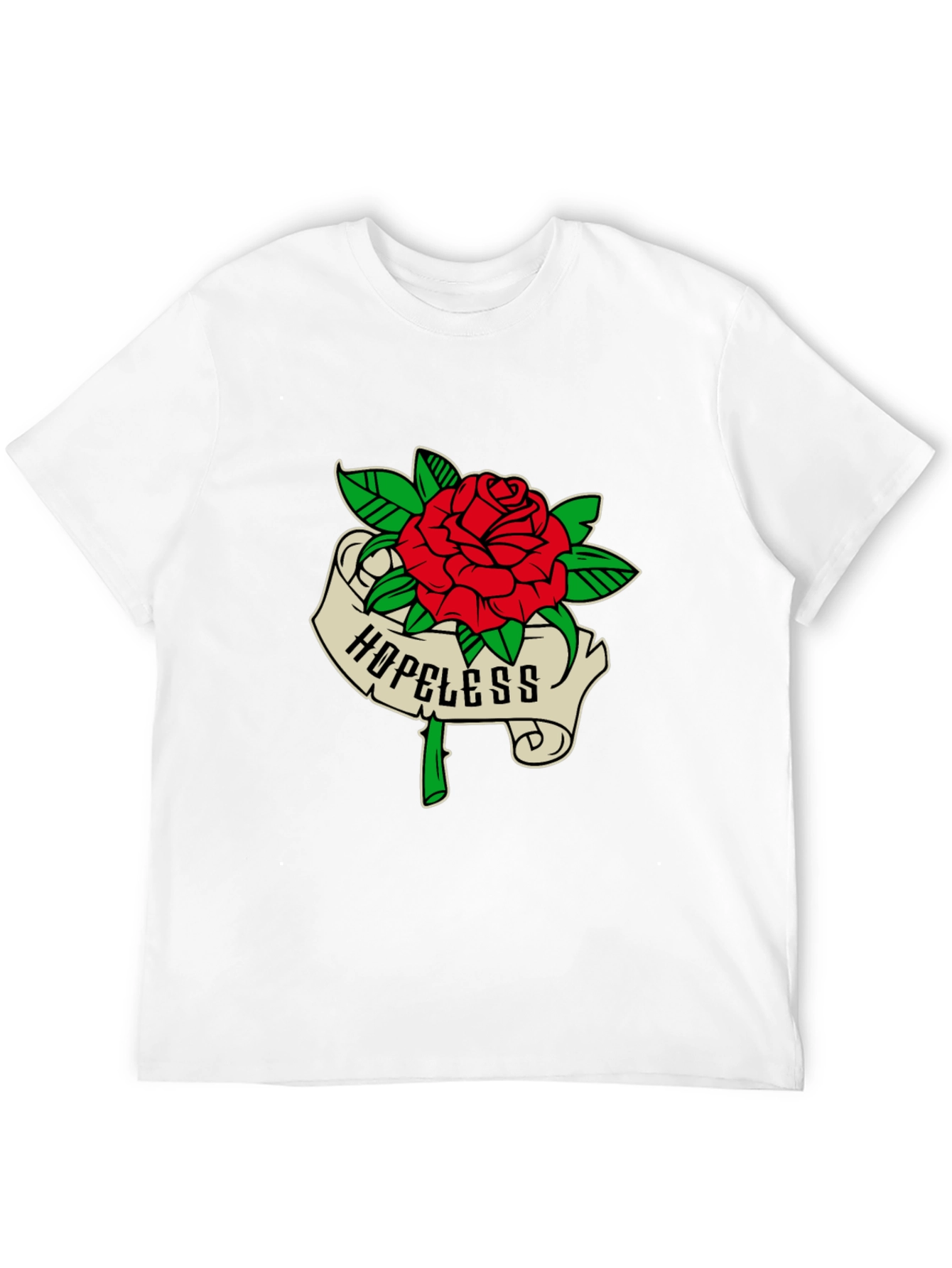 Black Hopeless Rose Graphic Tee - Black Casual Shirt view 12