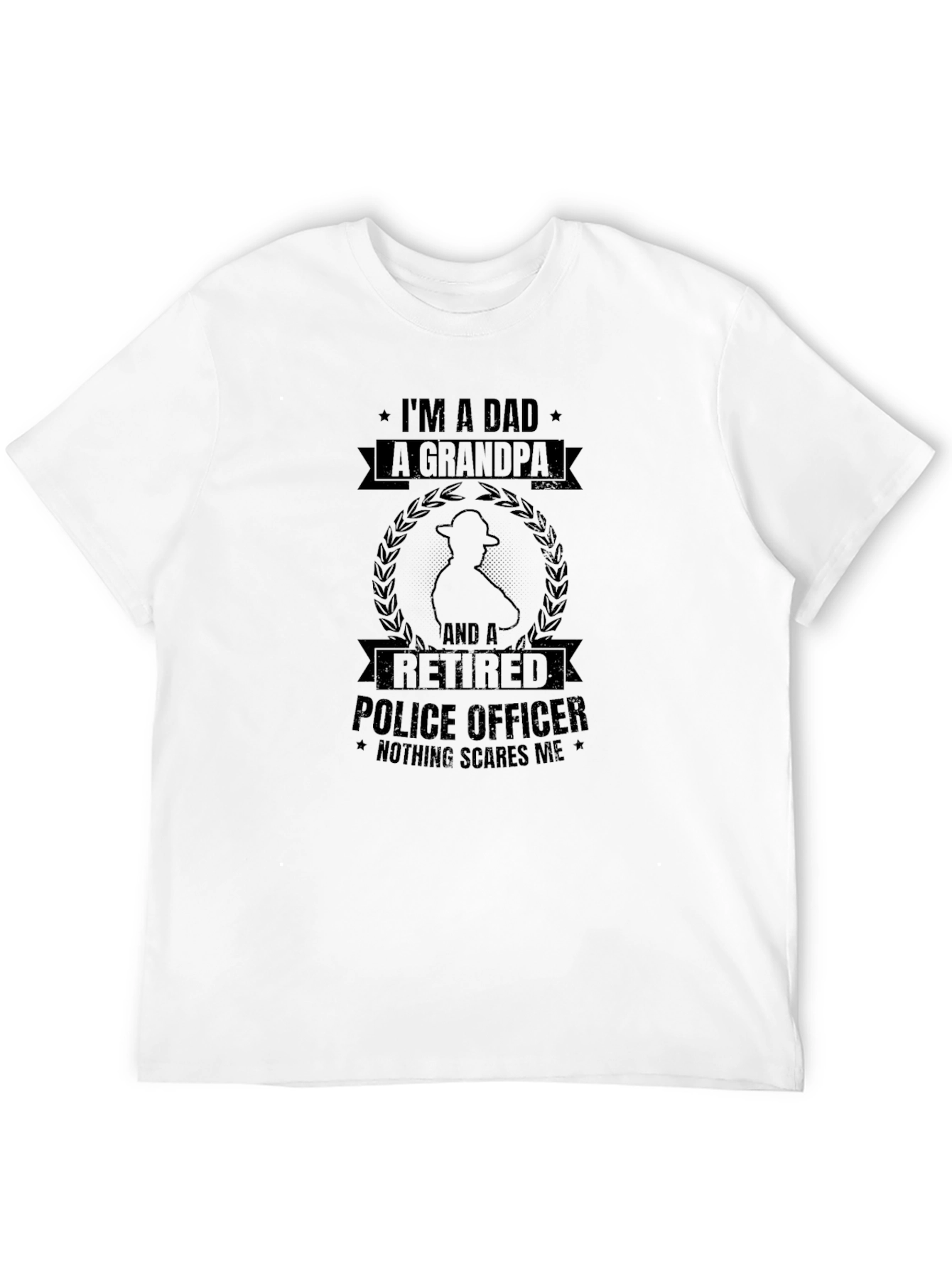 Dad Grandpa Retired Police Officer T-Shirt - 12