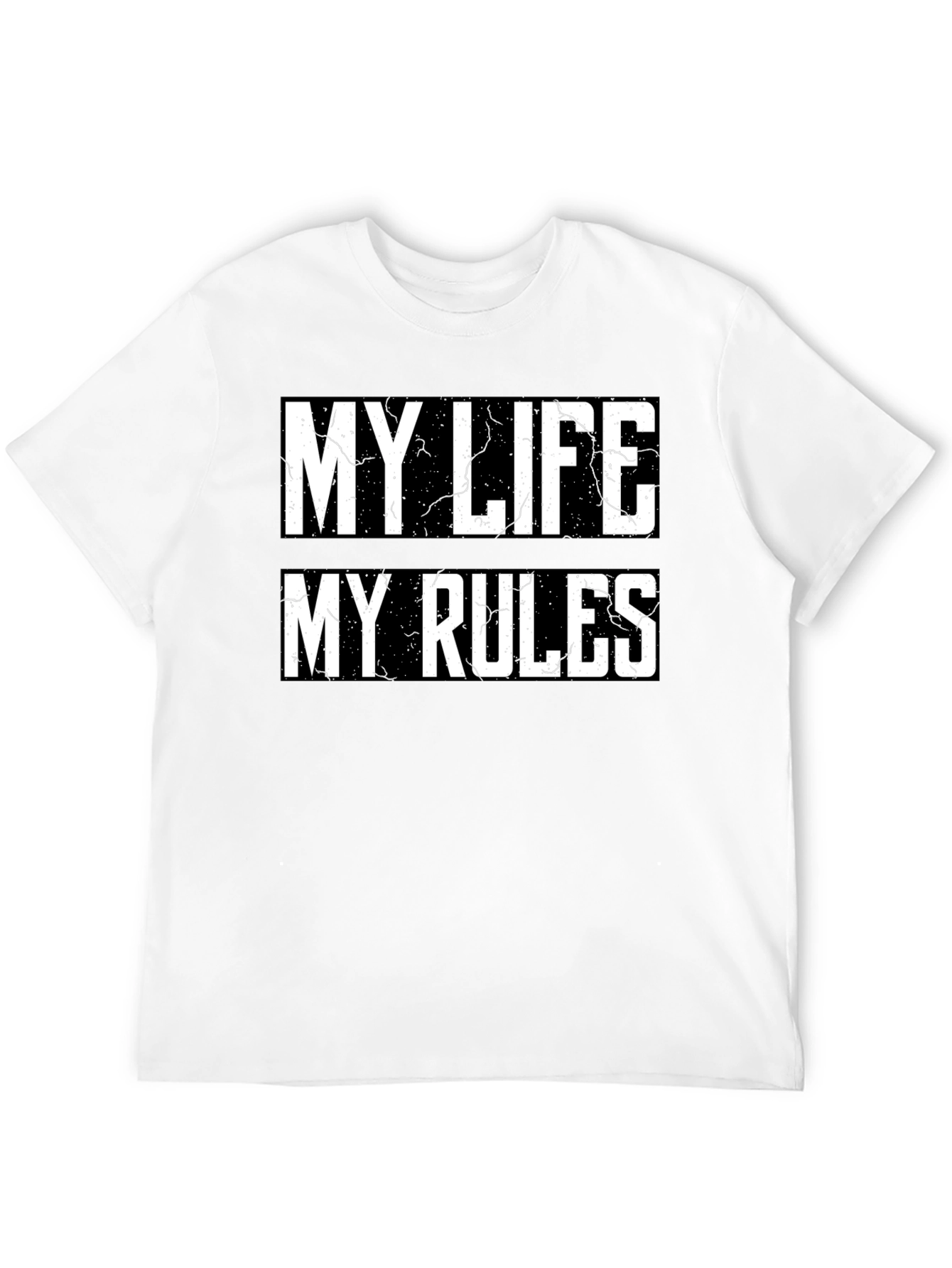 Black My Life My Rules Graphic Tee - Black view 12