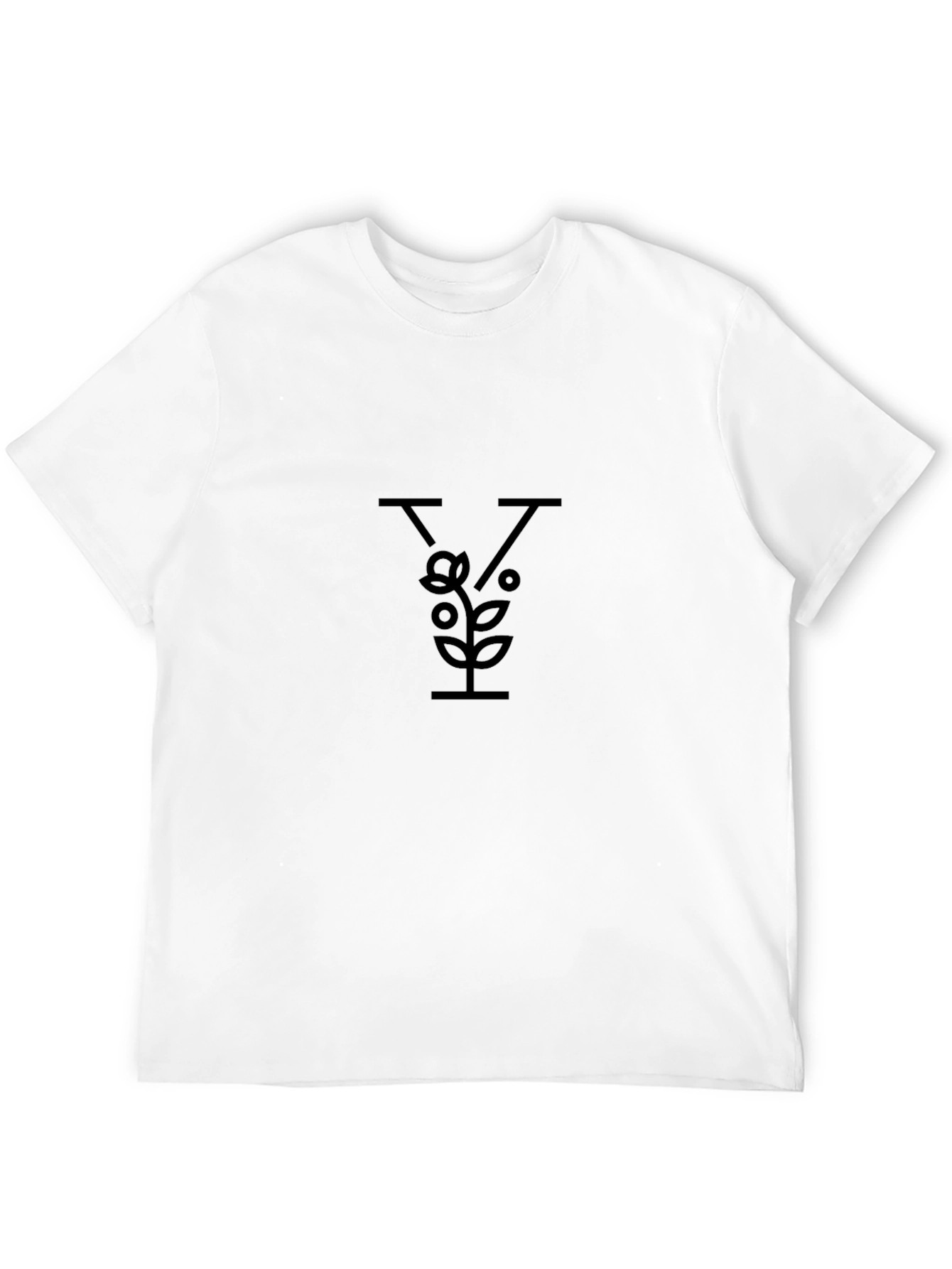 Black Botanical Letter Y Graphic Tee view 12