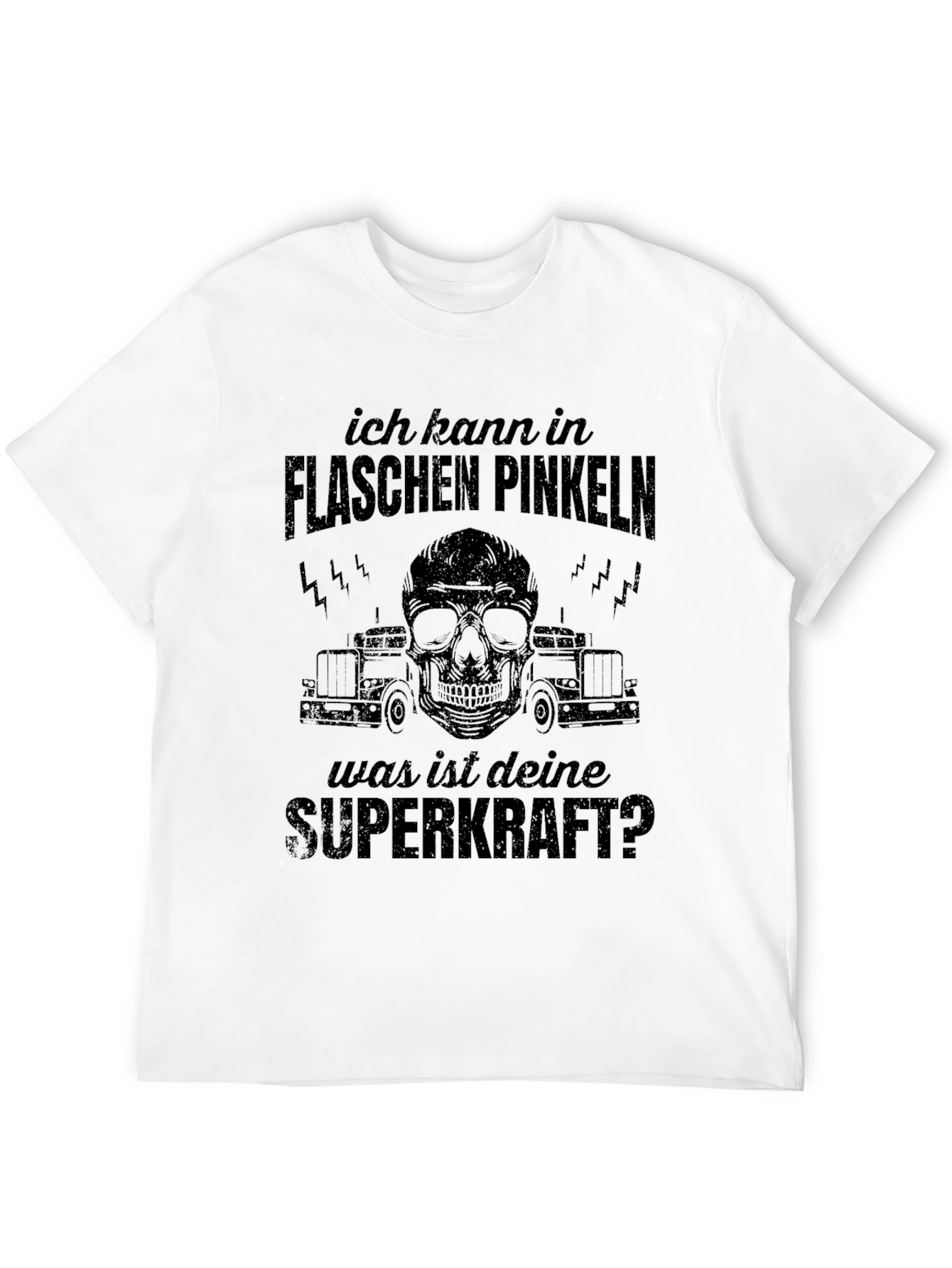 Black Funny German T-Shirt - My Superpower! view 12