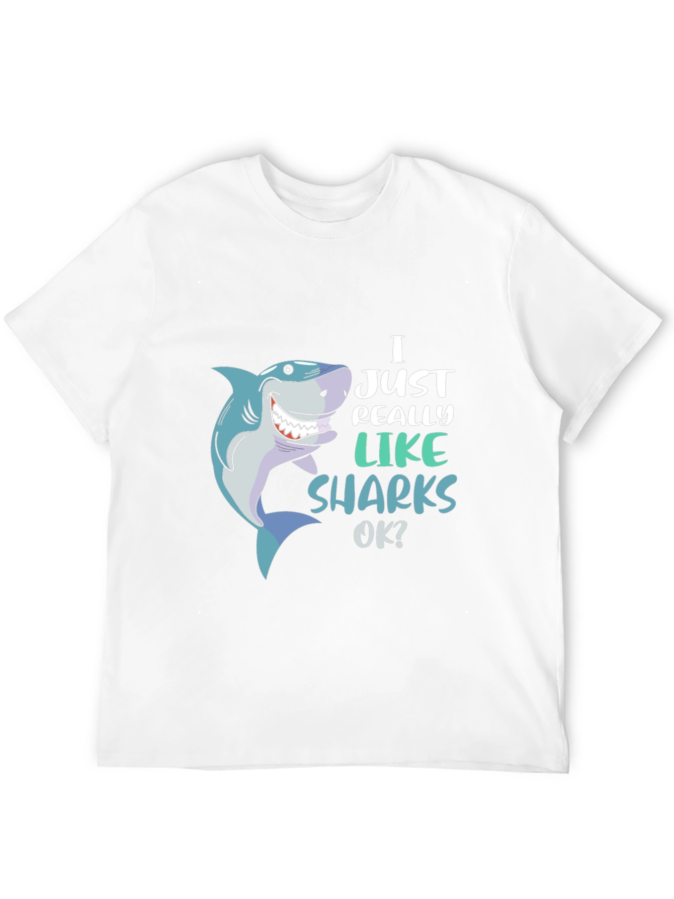 Black Shark Lover Graphic Tee - "I Just Really Like Sharks OK?" view 12