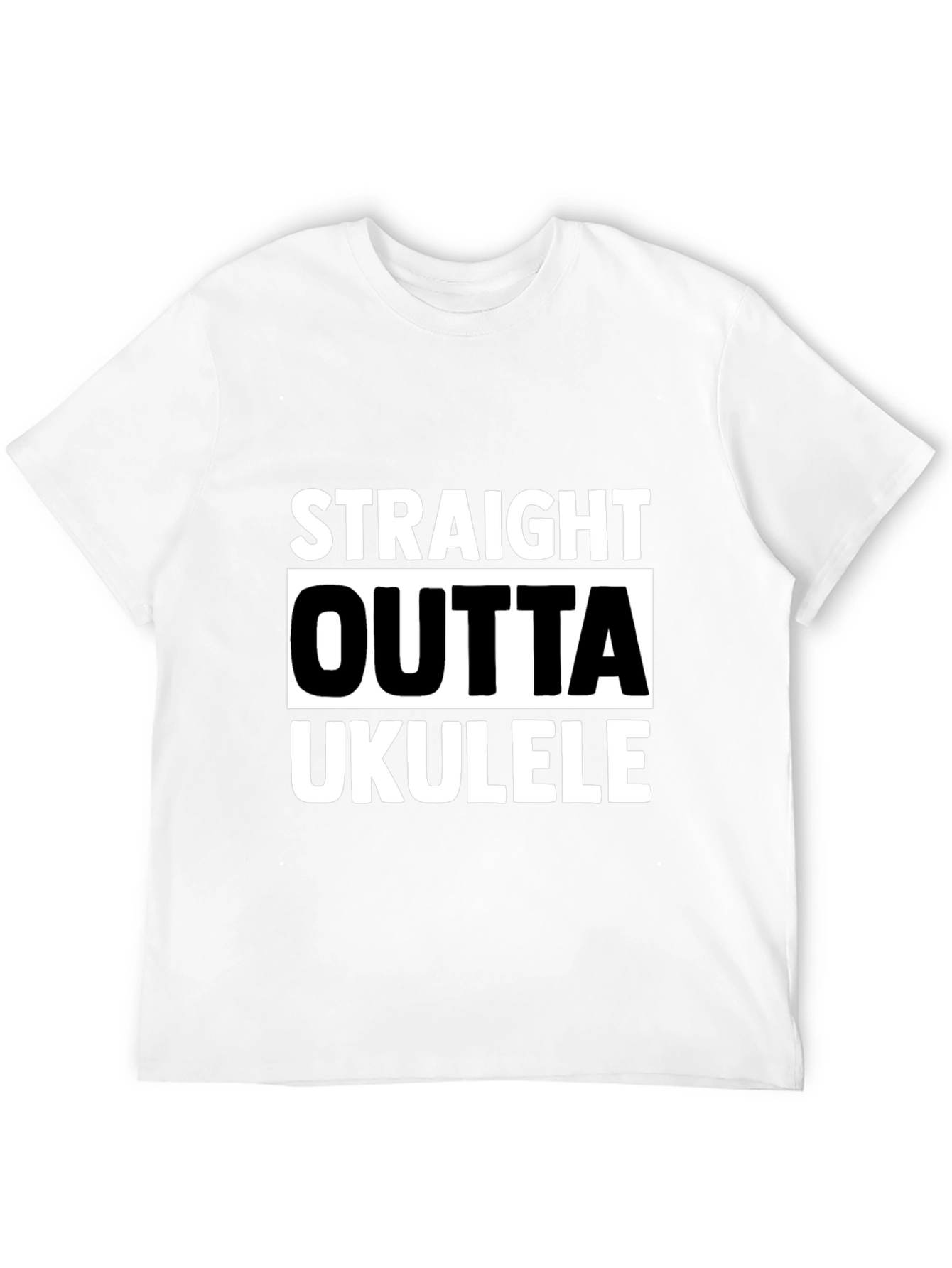 Black Straight Outta Ukulele Graphic Tee - Black view 12
