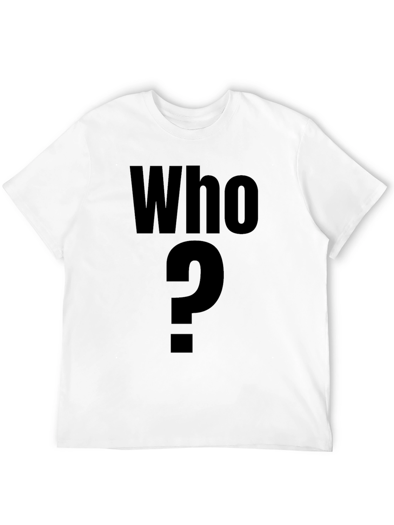 Black Who? Graphic T-Shirt - Men's Black Crew Neck Tee view 12