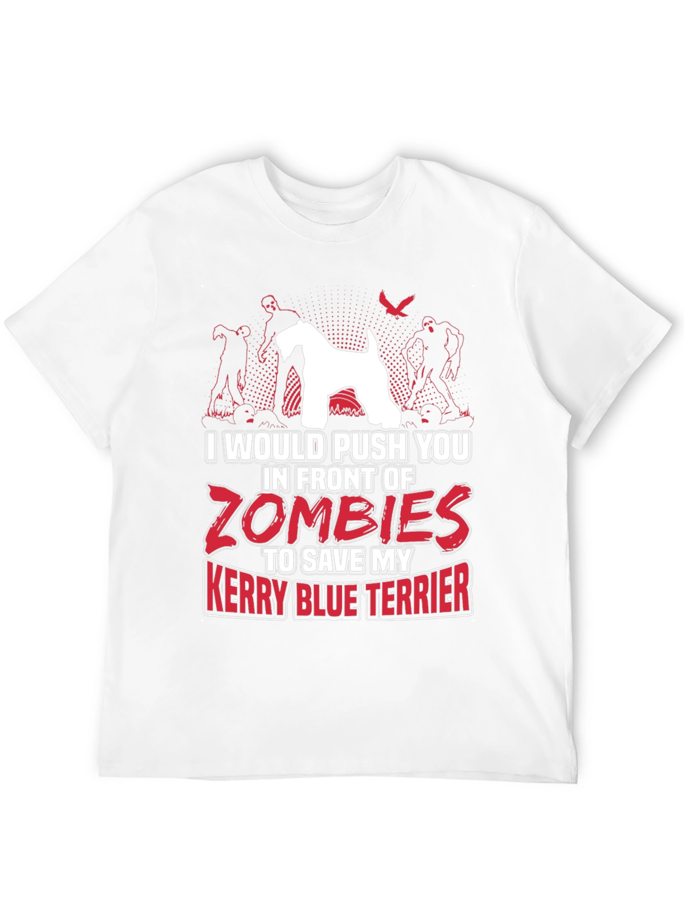 Black Zombie Kerry Blue Terrier T-Shirt view 12