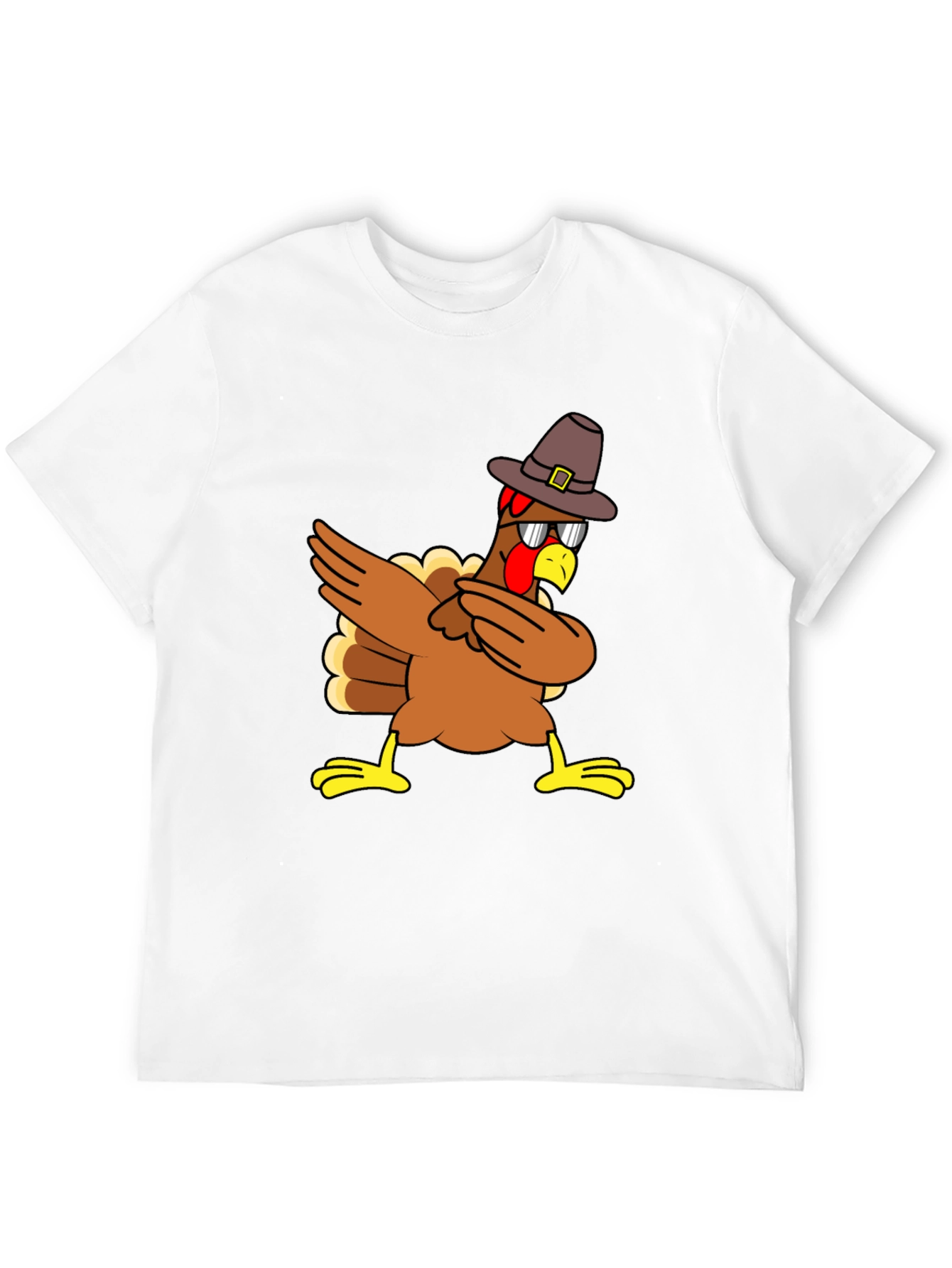 Black Dabbing Turkey Pilgrim T-Shirt view 12