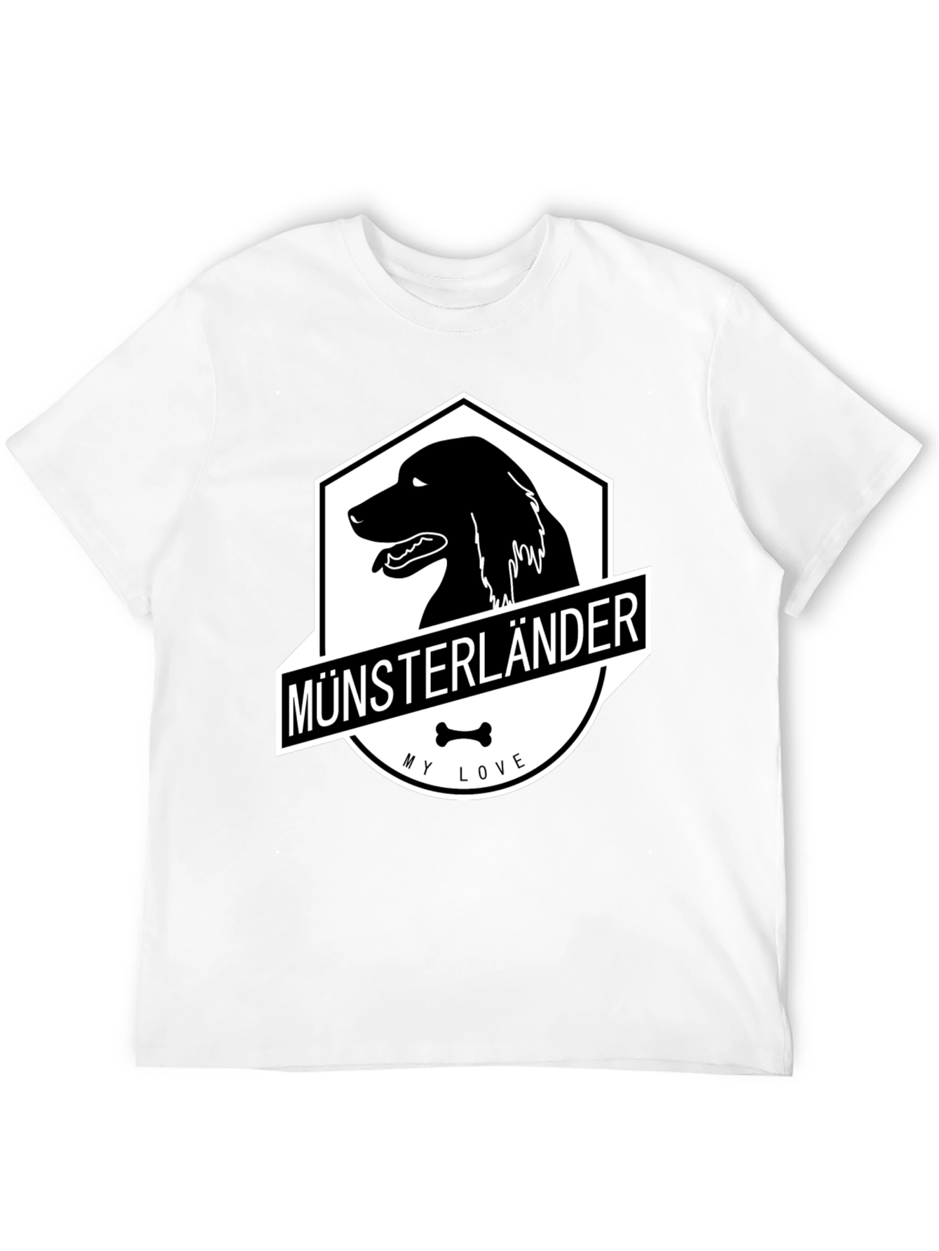 Black Münsterländer Dog T-Shirt - My Love Black Tee view 12