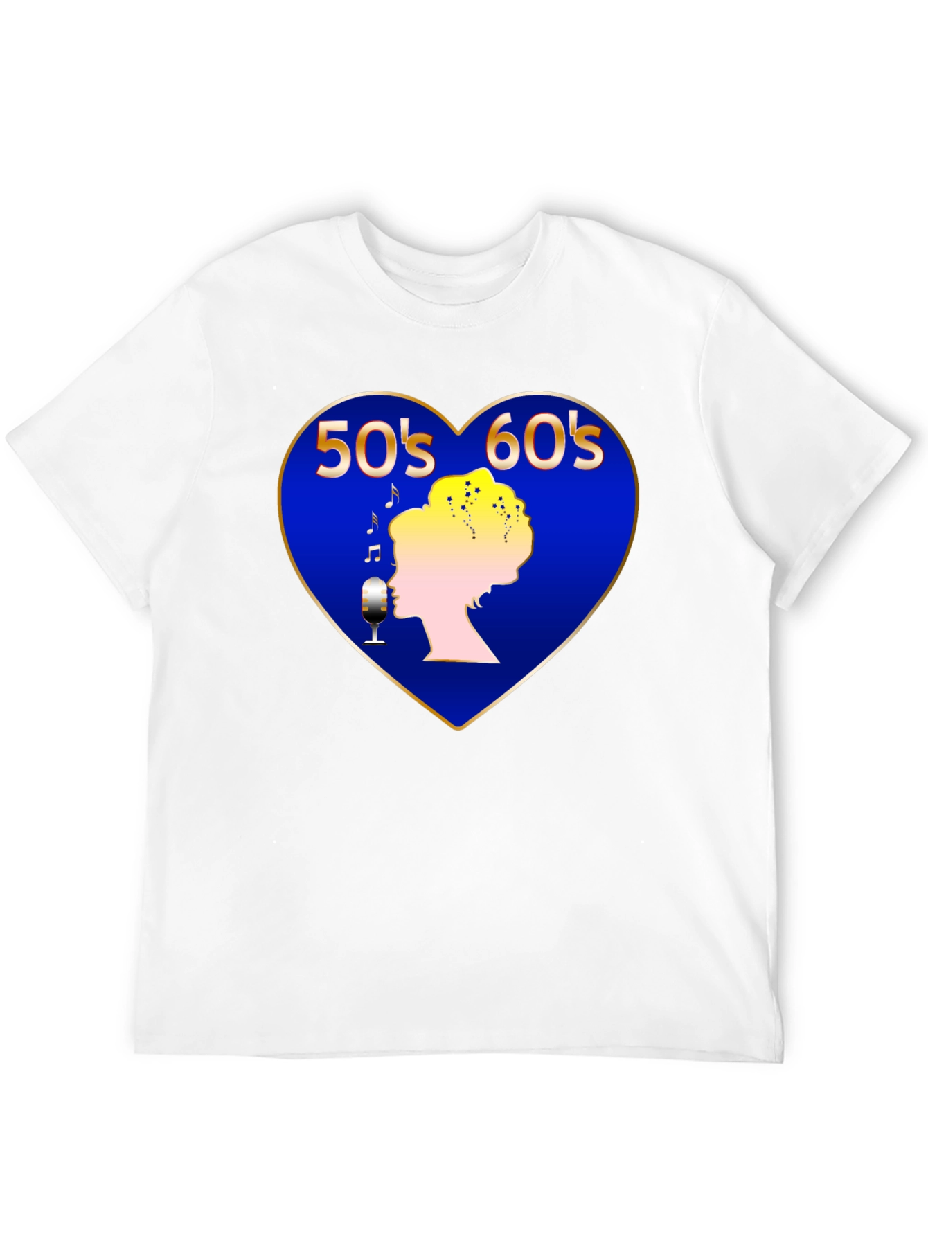 Retro 50s 60s Music Heart T-Shirt - 12