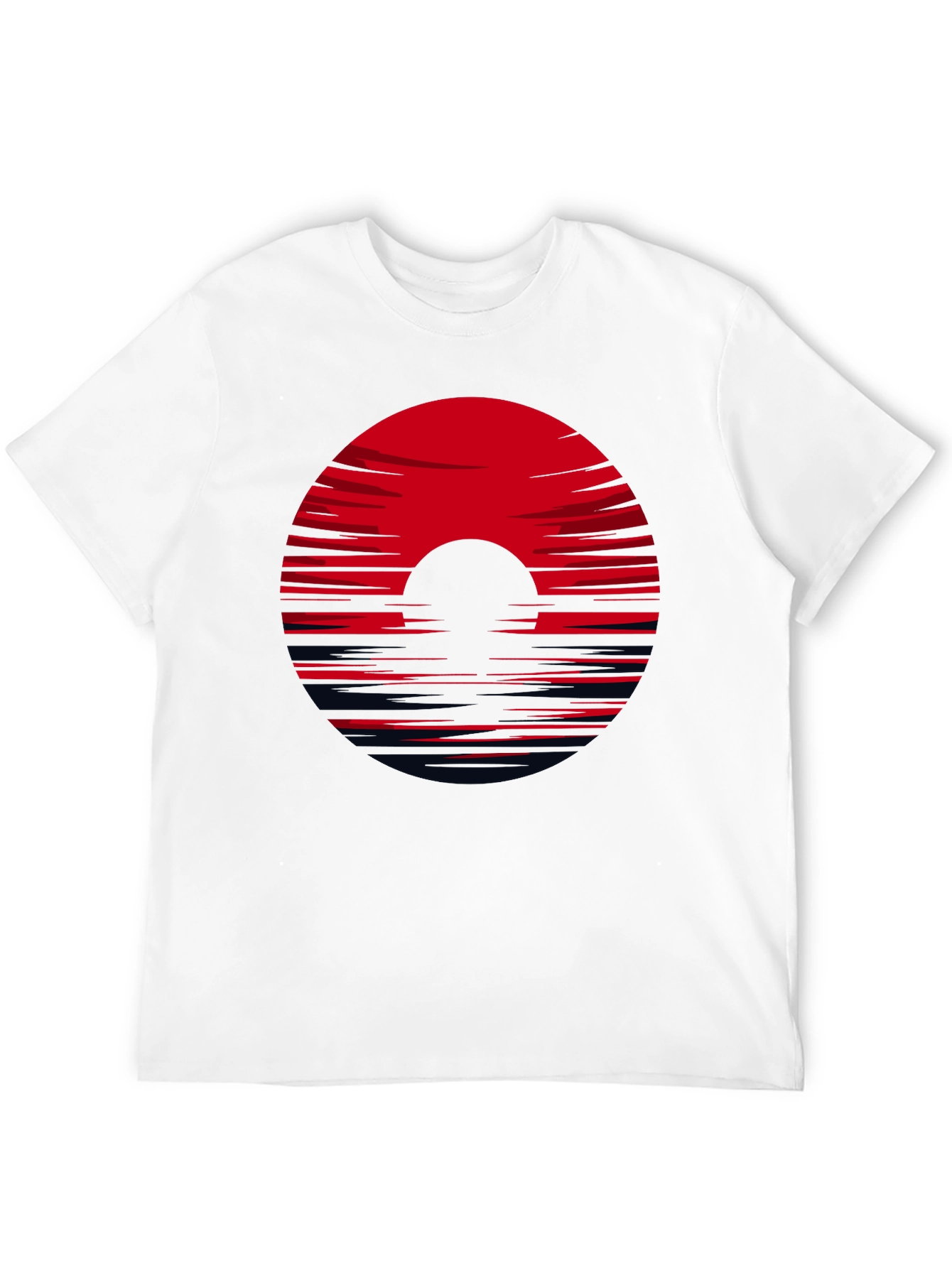 Black Red Horizon Black Tee view 12